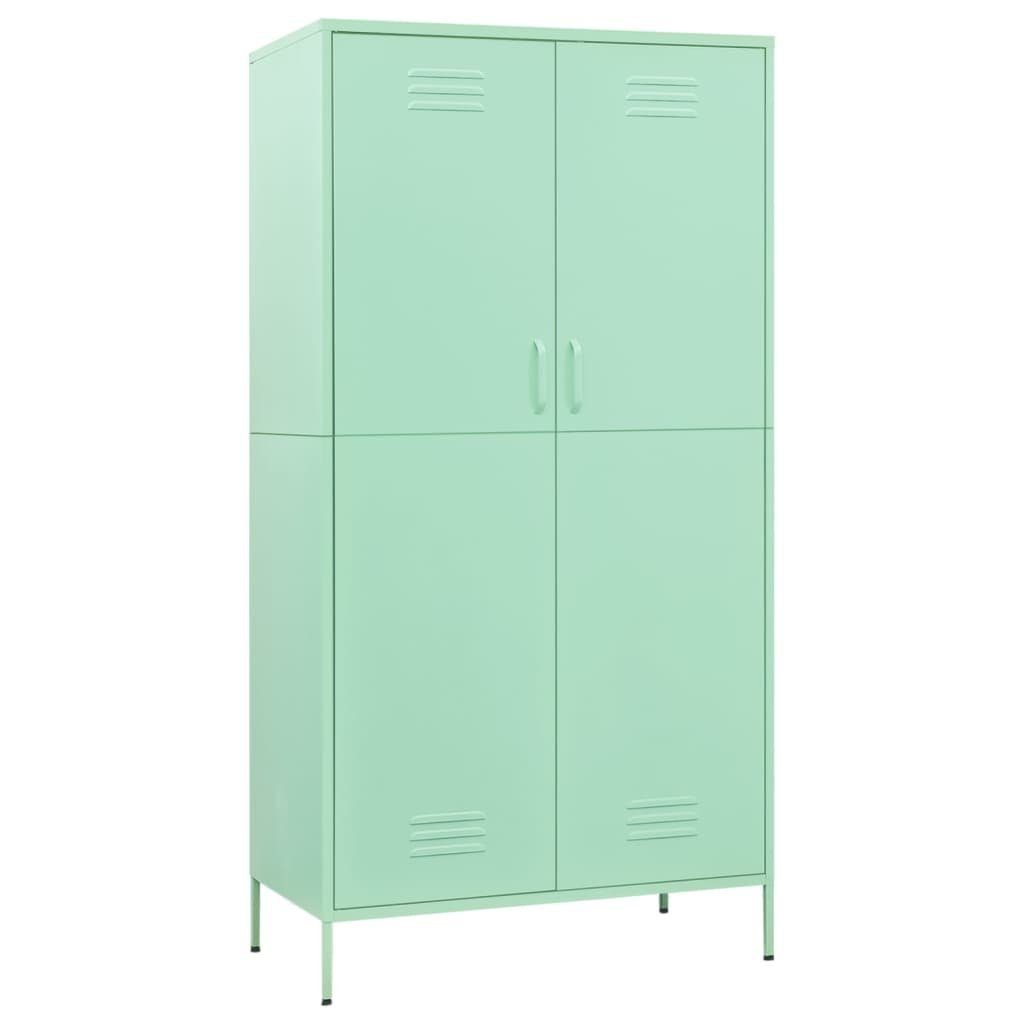 vidaXL Kleiderschrank Minzgrün 90x50x180 Mintgrün cm Kleiderschrank Stahl