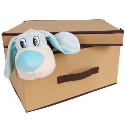 BURI Aufbewahrungsbox Aufbewahrungsbox beige Regalbox Schrankbox Organizer Ordnungsbox Texti