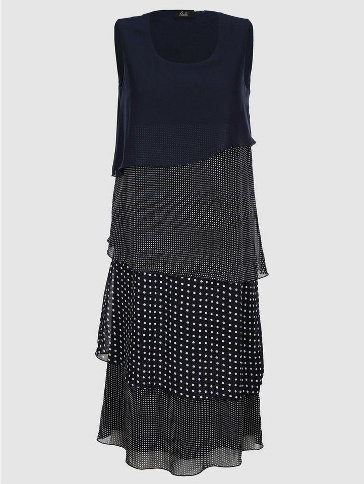 Paola Kleid im doppellagigen Look in blau