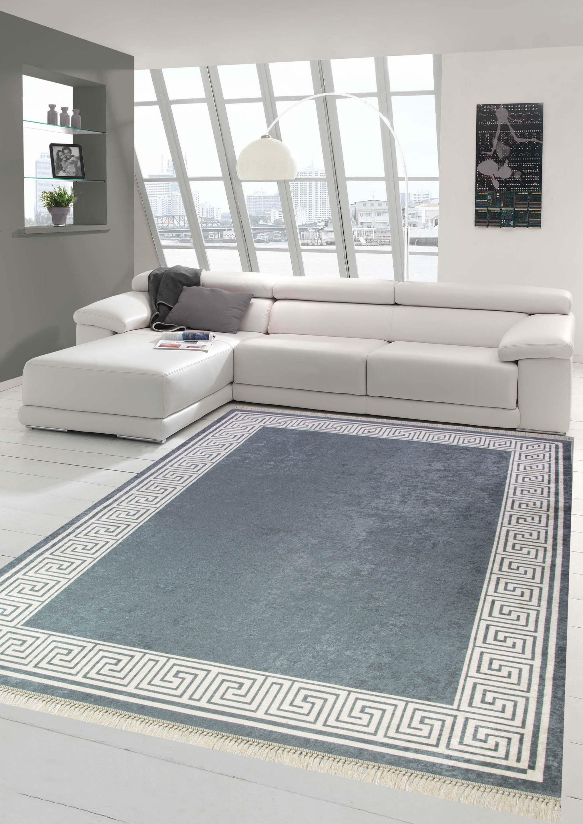 Teppich Teppich Wohnzimmer modern mit Ornamenten in grau, Teppich-Traum,  rechteckig, Höhe: 5 mm