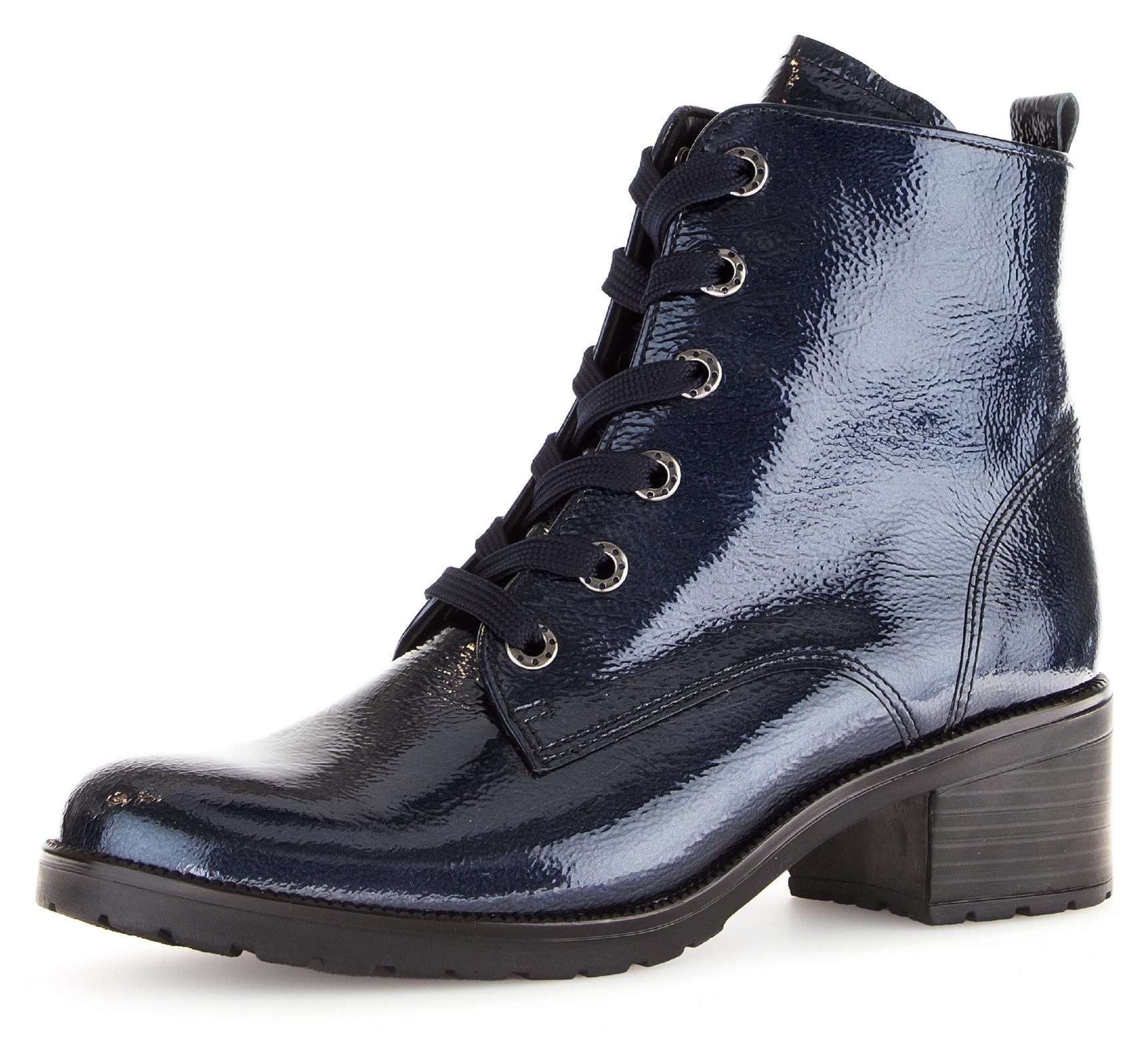 Gabor Damen Schnürstiefeletten Comfort Mehrweite H | Winterstiefeletten Aus Rauleder Mit Reißverschluss | 3 Cm Absatz, Gefüttert