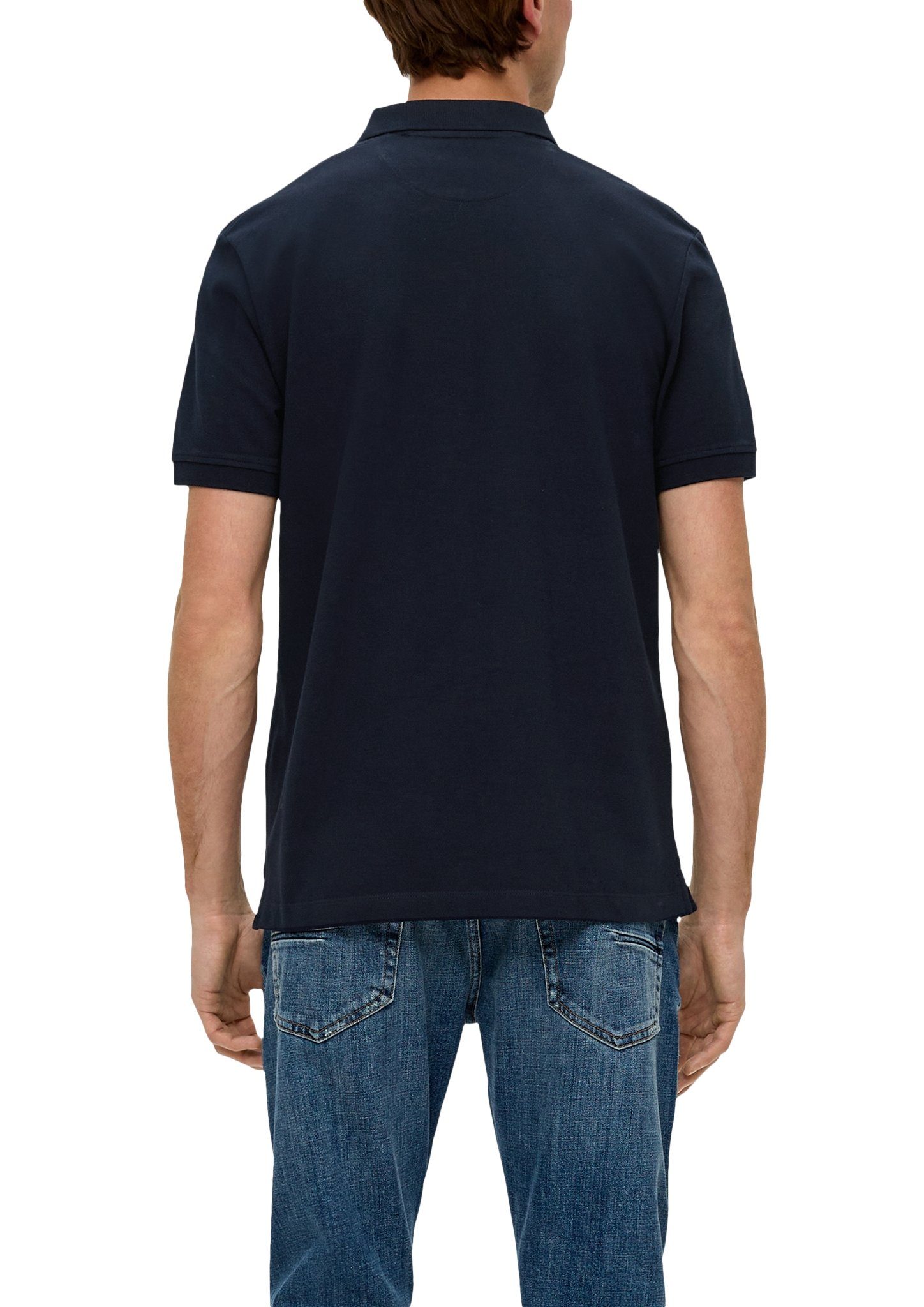 s.Oliver Poloshirt mit dezenter Logostickerei blue