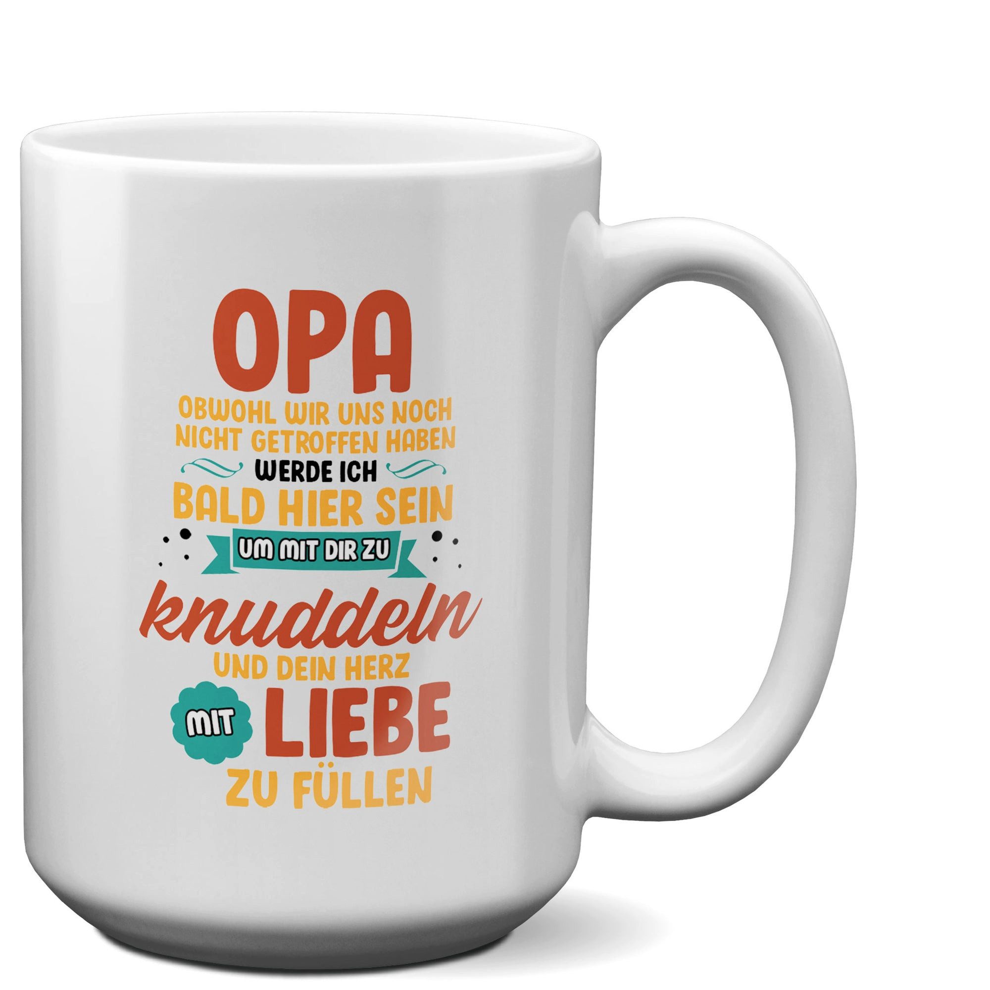 22Feels Tasse Du Wirst Opa Schwangerschaft Geschenk Baby Werdender Grossvater Männer, Keramik, XL, Made In Germany, Spülmaschinenfest