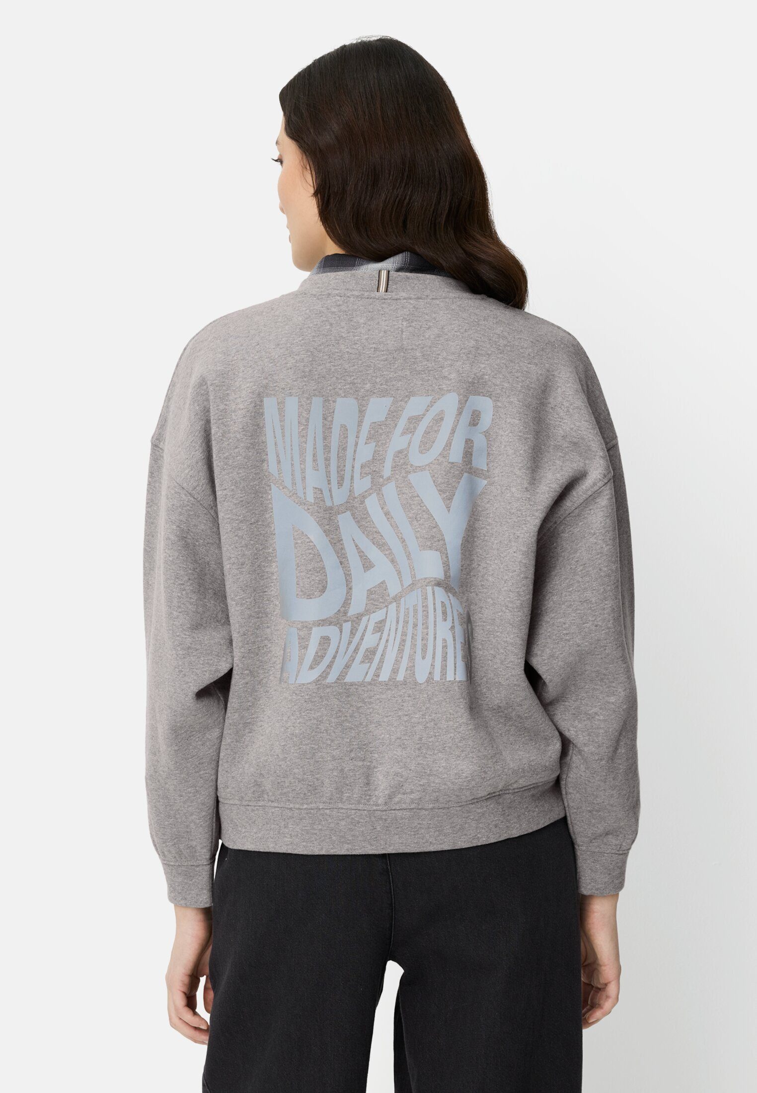 camel active Sweatshirt mit Rückenprint Langarm Rundhals