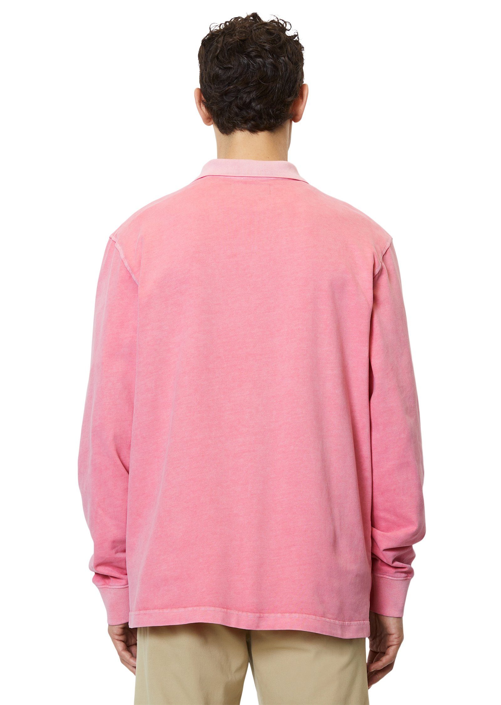 Marc O'Polo Soft-Touch-Jersey-Qualität rosa Langarm-Poloshirt schwerer in