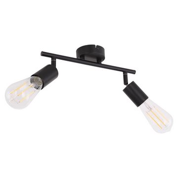 etc-shop LED Deckenleuchte, Leuchtmittel nicht inklusive, Decken Leuchte Spot Strahler Leiste verstellbar Lampe schwarz