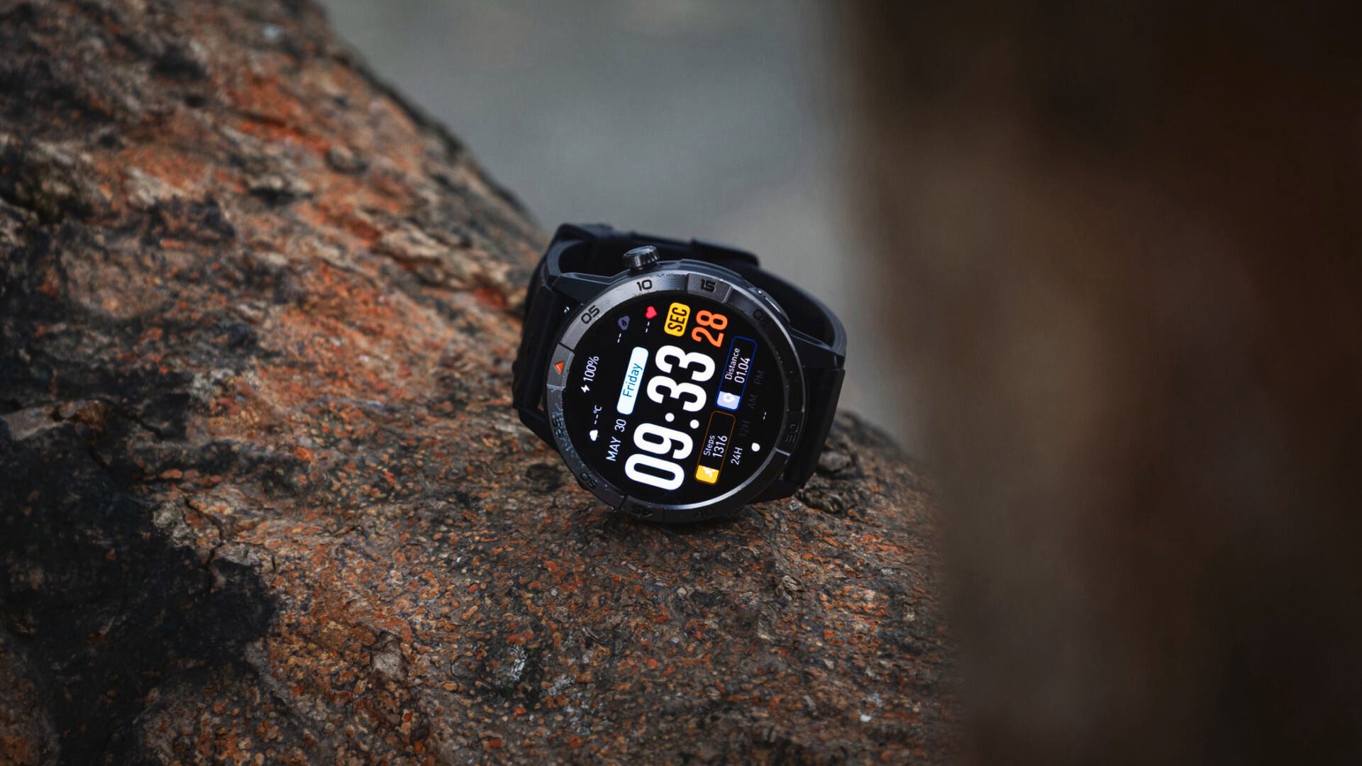 AGM by Beafon Legion Black Pro Smartwatch (3,6 cm/1,43 Zoll, FreeRTOS), Fitness Uhr, Fitness Tracker, Gesundheitsfunktionen