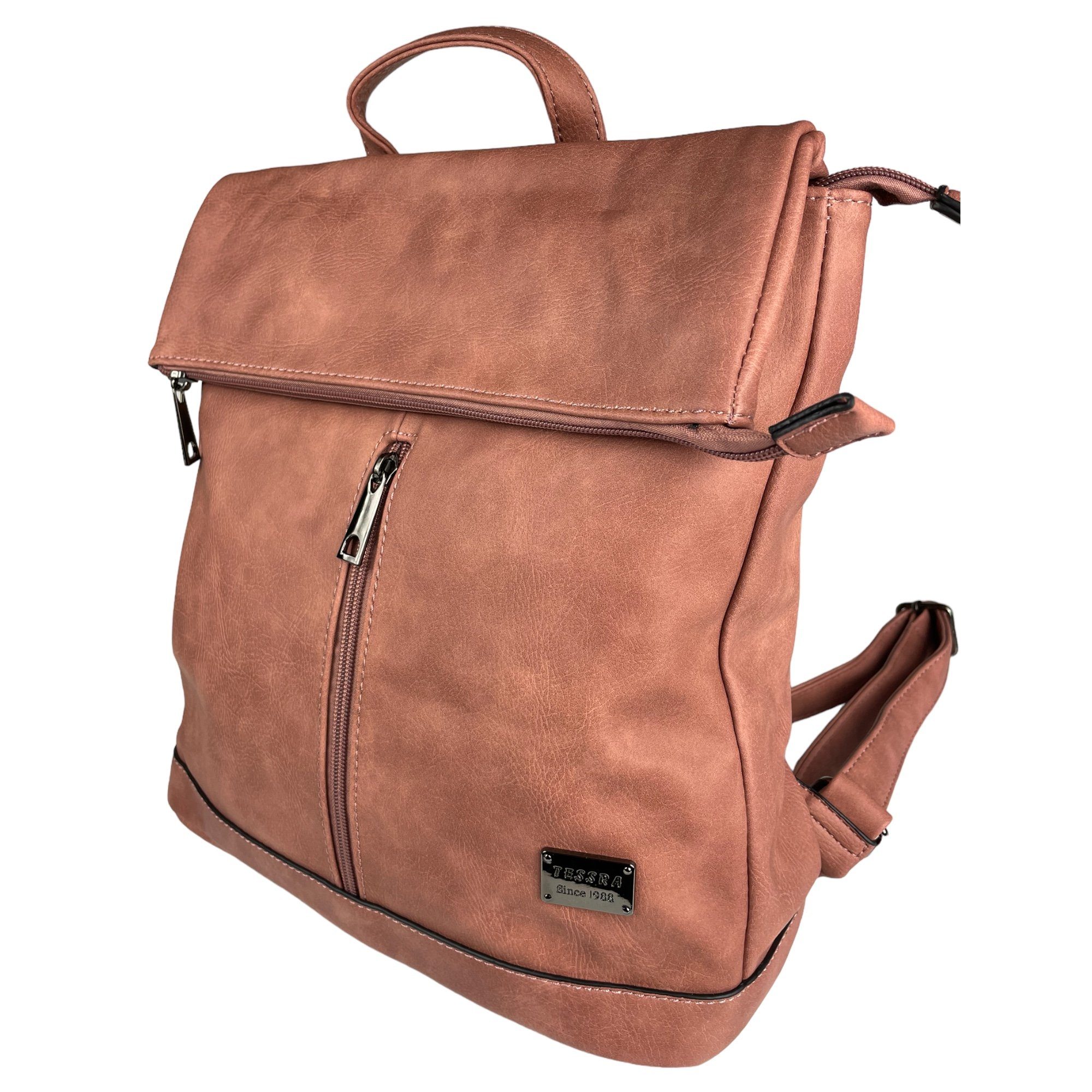 Taschen4life Rucksack 2in1 Rucksack & Umhängetasche in Einem D5623, Damen Rucksacktasche, Fächer, schnell umbaubar, Multifunktionsrucksack