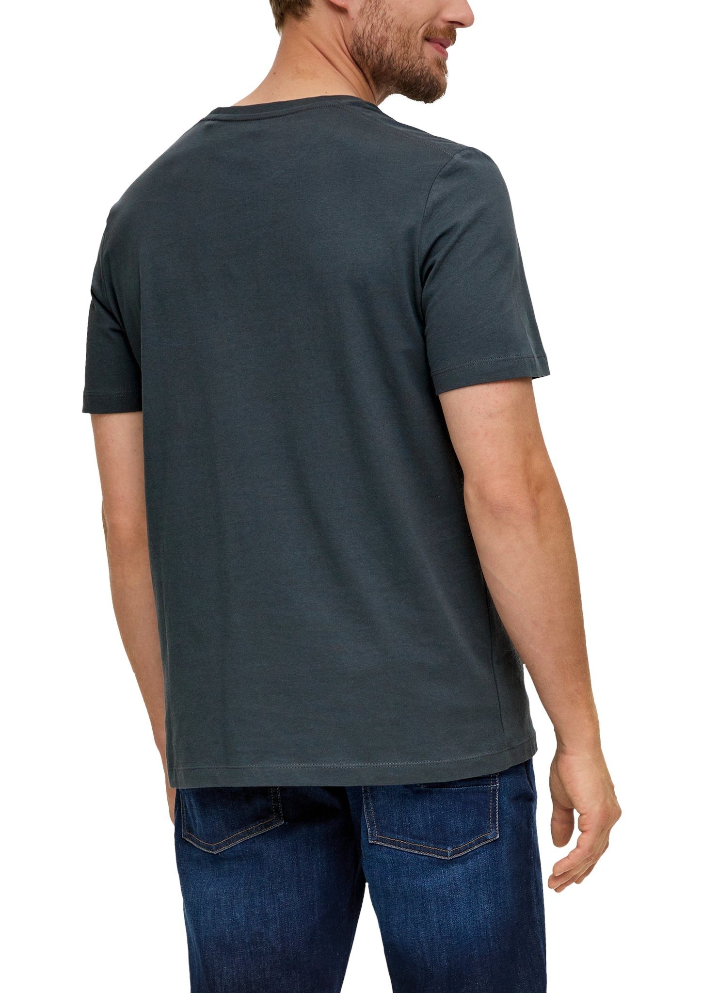 s.Oliver T-Shirt im dark sportiven Look grey