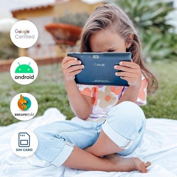 SaveFamily Entspiegelter Bildschirm Tablet (10", 32 GB, Android, 4G, Kinder-Tablet Data-Anschluss. Elterliche Kontrolle, Inhaltskontrolle)