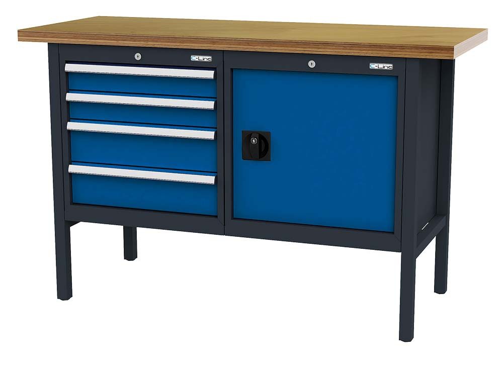 Simplaflex Werkbank Simplaflex Kastenwerkbank mit 4 Висувні ящики + 1 Türe