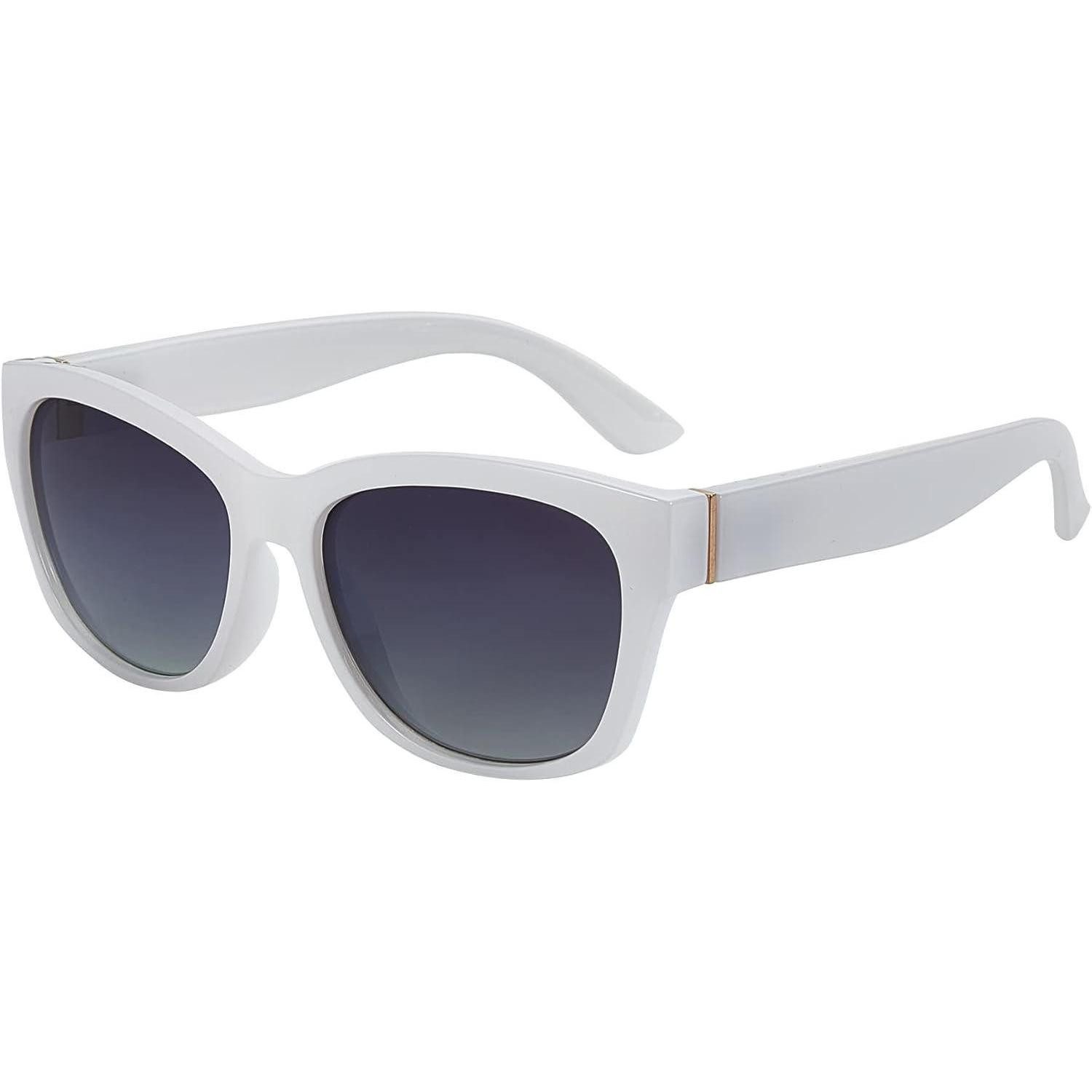 Retrosonnenbrille Sonnenbrille Cat Eye Damen Polarisiert UV Weiß Rahmen Grau Linse