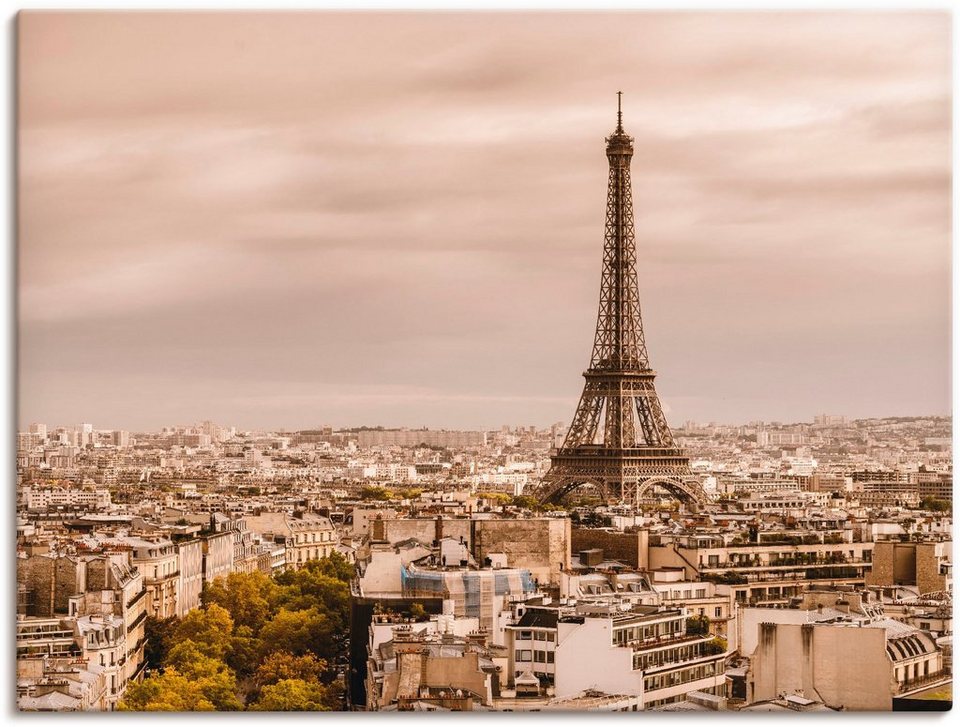 Artland Wandbild Paris Eiffelturm I, Frankreich (1 St), als Alubild,  Leinwandbild, Wandaufkleber oder Poster in versch. Größen