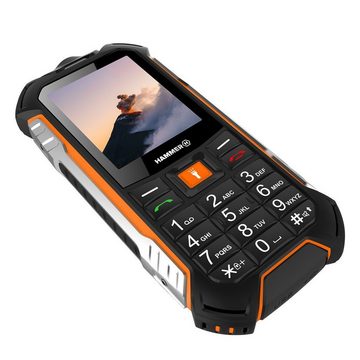 Hammer Boost Mobiltelefon LTE, 2,4" Display, 3500 mAh, 256 MB Schwarz-Orange Handy