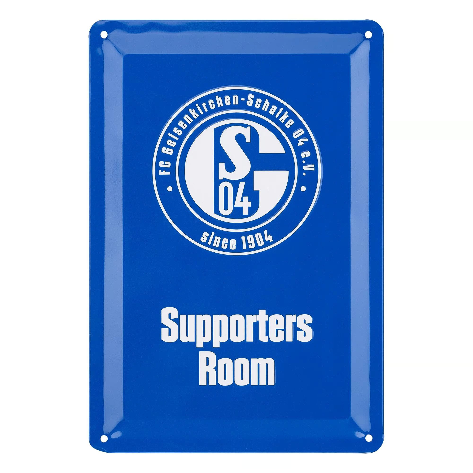 FC Schalke 04 Metallschild Blechschild Supporters Room, (1 St)