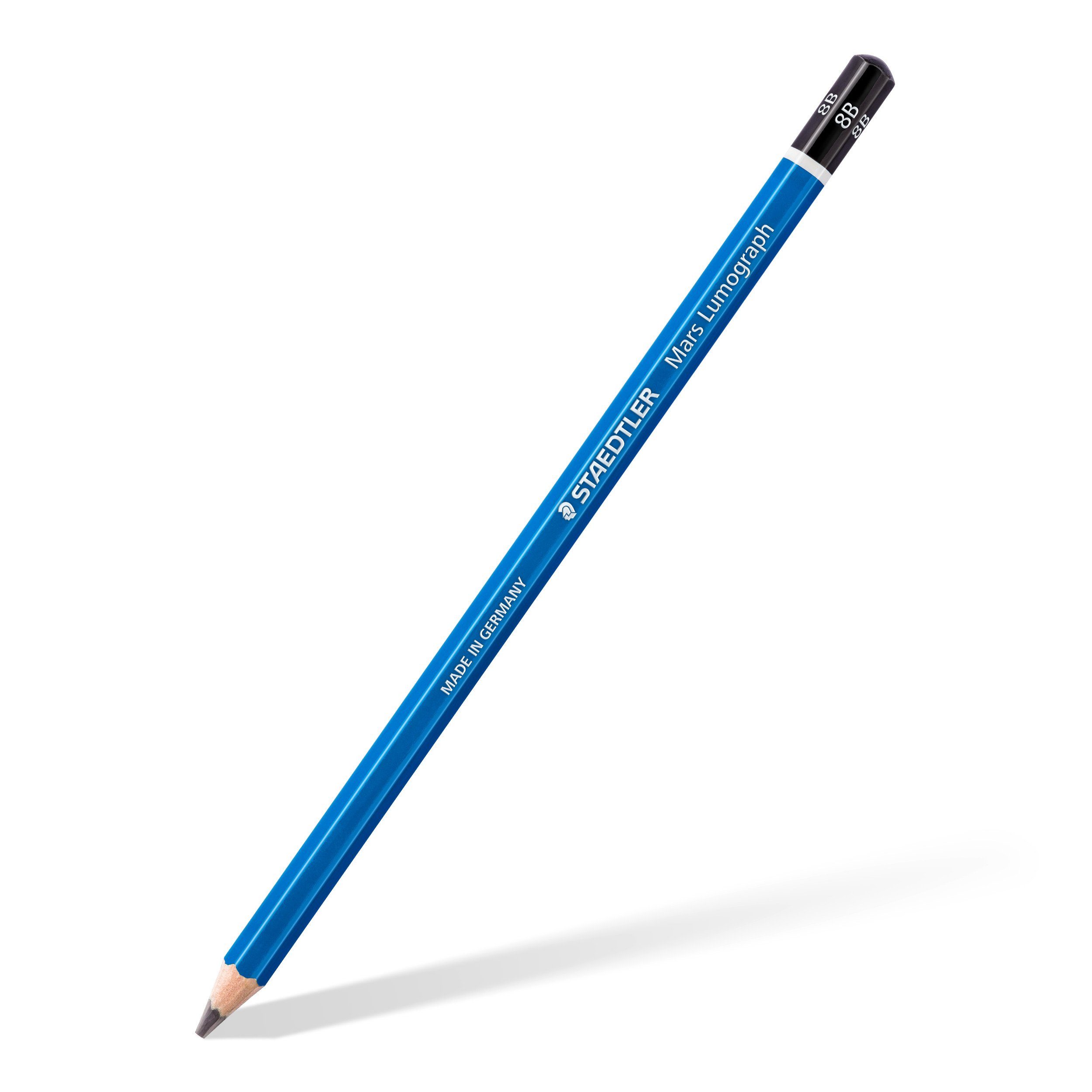 STAEDTLER Bleistift Mars® 8B 100-8B, leicht 175mm bruchfest bruchfest Lumograph® Härte spitzbar