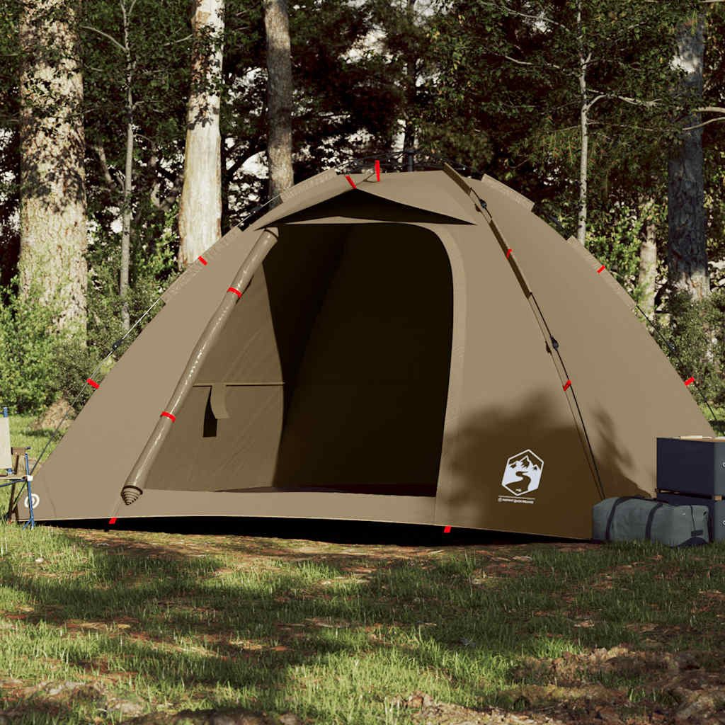 furnicato Angelzelt Campingzelt 262x254x172 cm Olivgrün, Wetterfestes Outdoor-Zelt mit E-Anschluss und Quick-Release-System