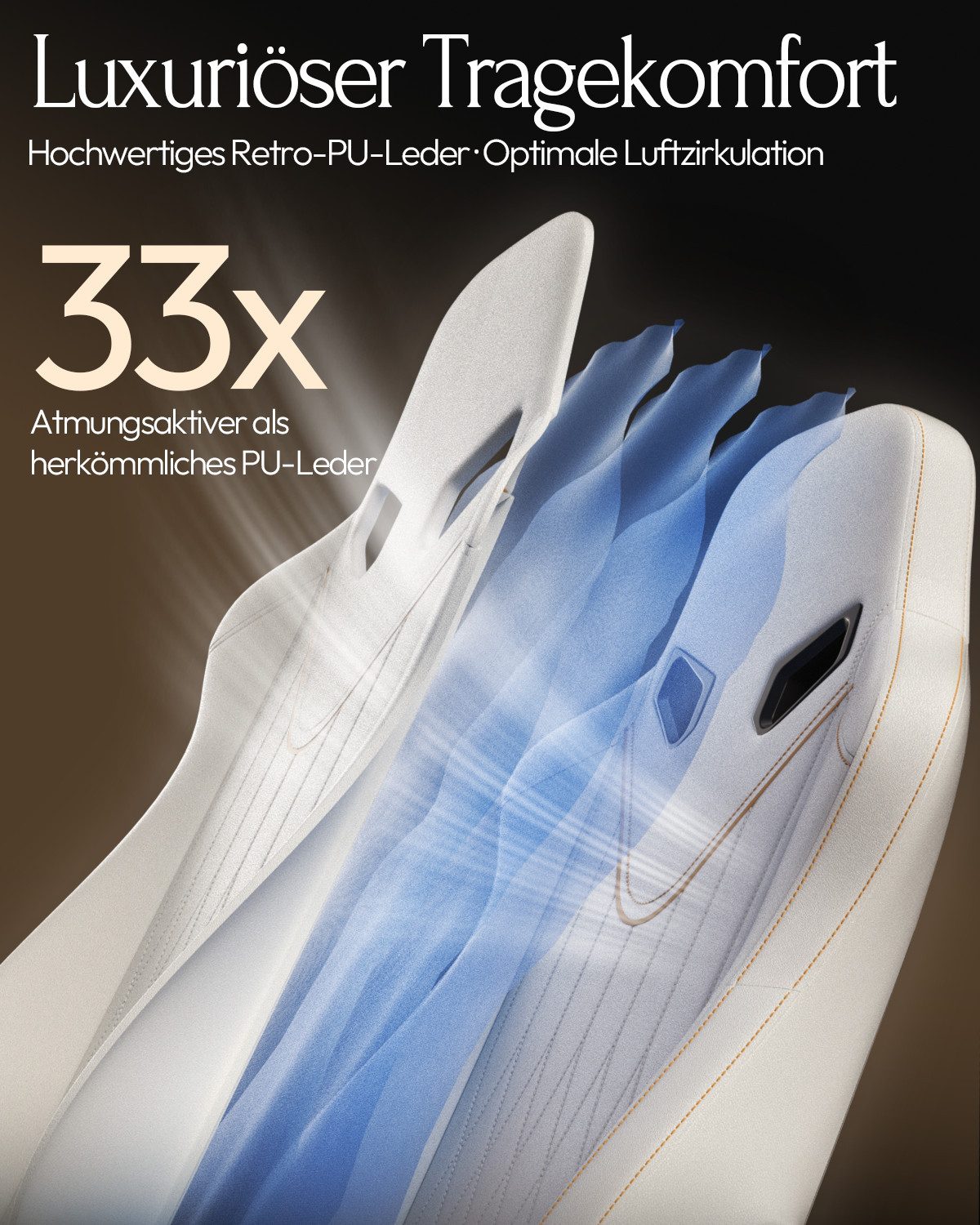 Dowinx Gaming-Stuhl mit Massagefunktion, Ergonomisch Gaming Sessel mit Lendenwirbelstütze (Packung), Gaming Chair bis 135 kg Höhenverstellbar für Erwachsene