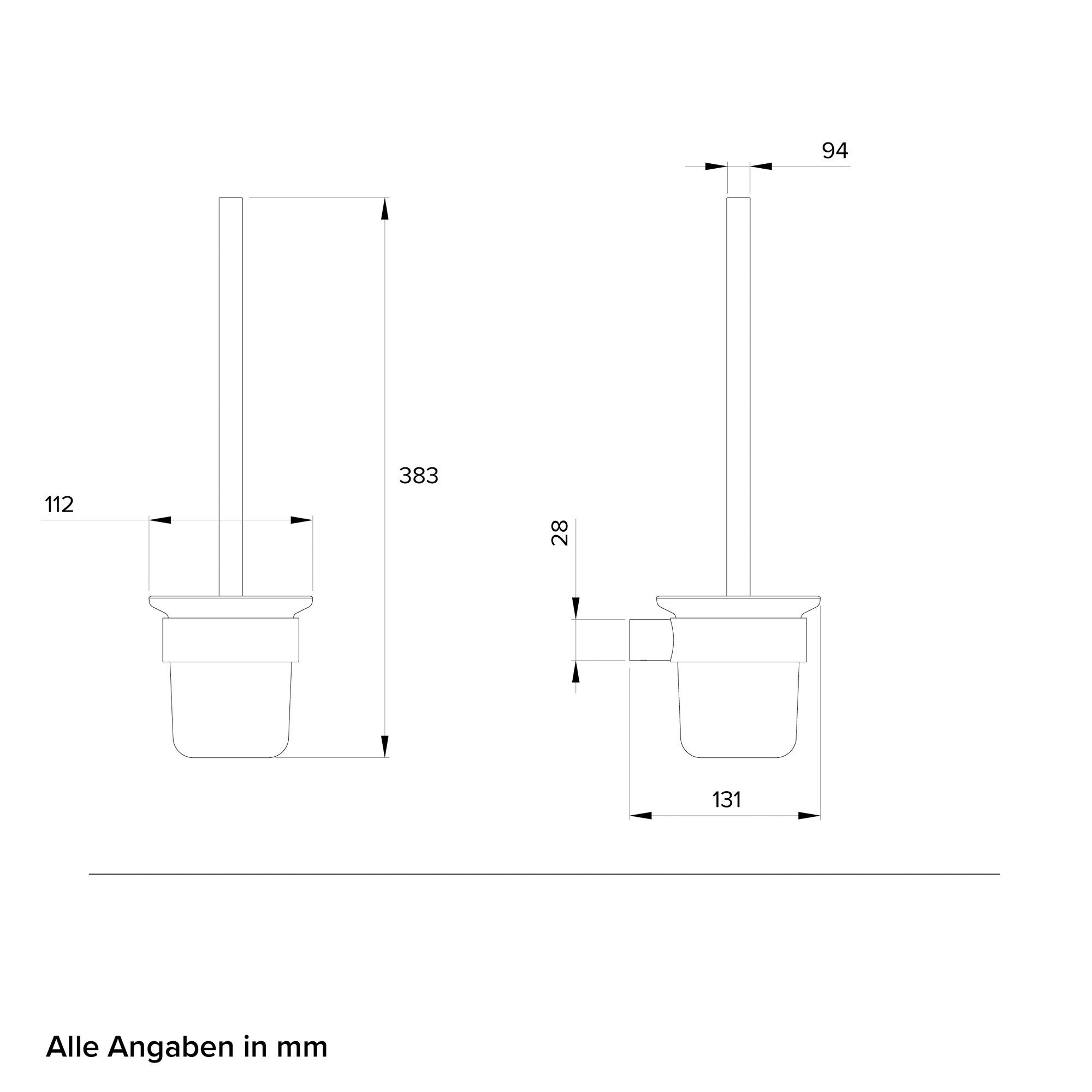 CHRIS BERGEN WC-Garnitur WC-Bürstengarnitur Toilettenbürste Garnitur wandhä günstig online kaufen