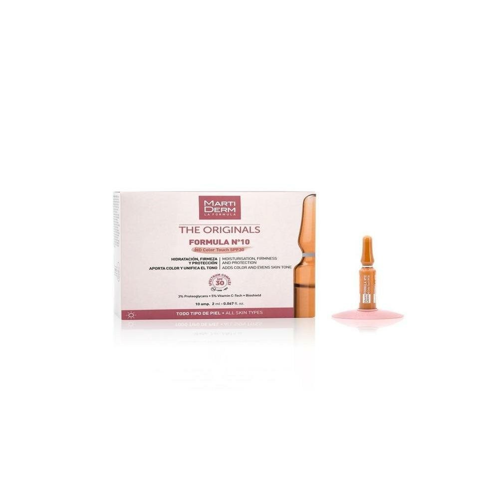 Martiderm Getönte Gesichtscreme Martiderm Ampullen Formel Nao10 Spf 30 mit Farbe 30h