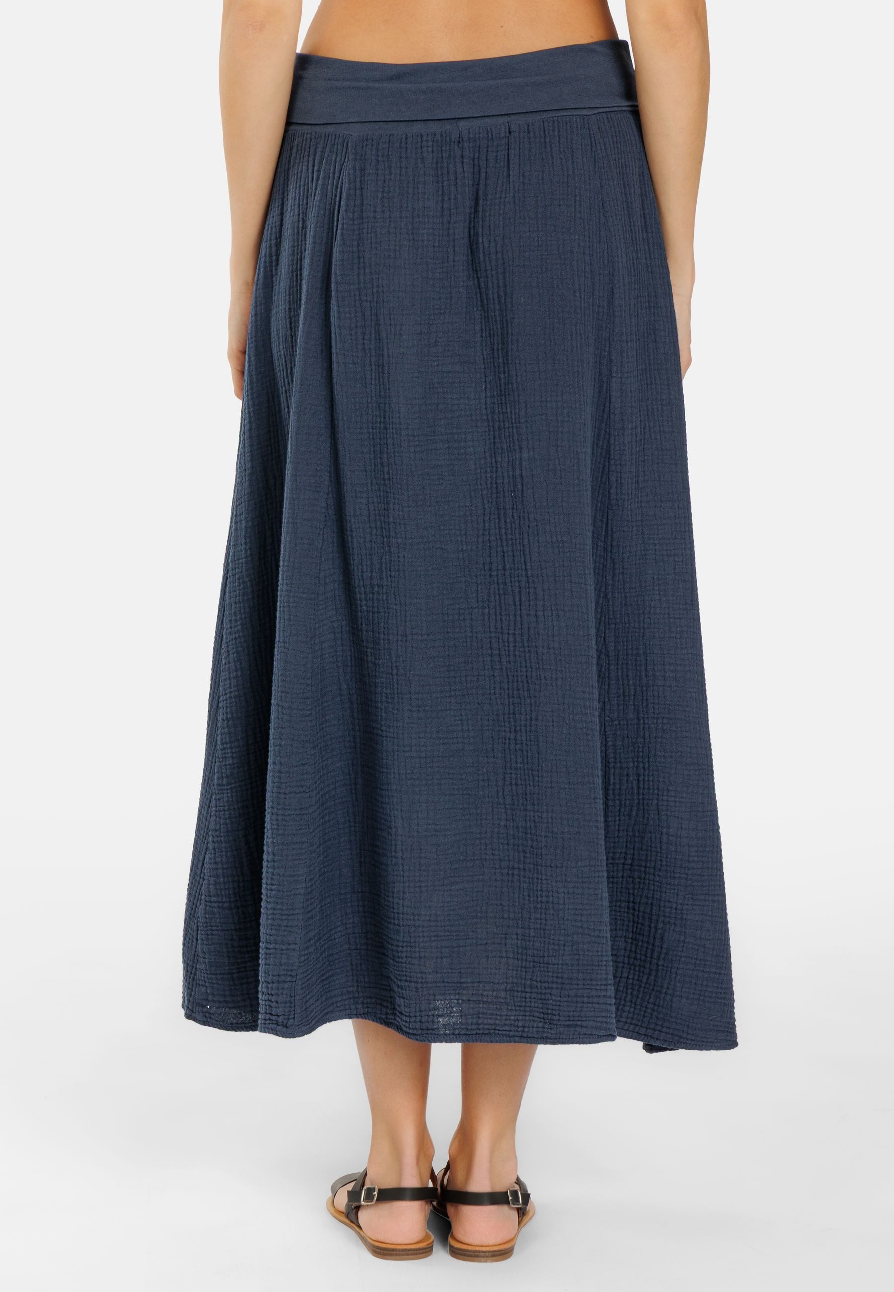 Caspar Maxirock Damen Musselin Maxi Rock lang 100% Baumwolle Made in Italy - Ro036 – Bild 3 von 5