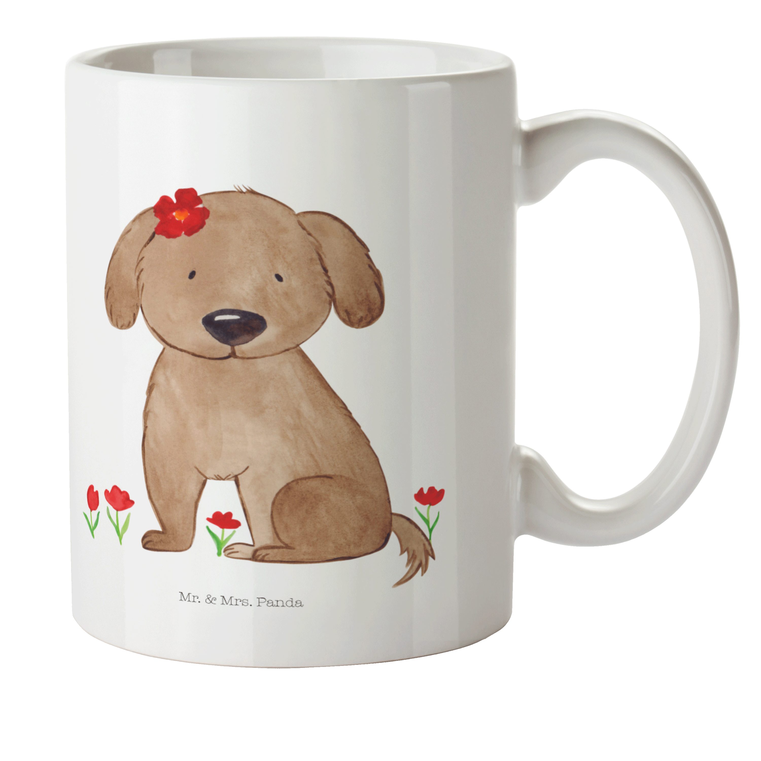 Ta, Mrs. Mr. Hund - Panda Tasse, Weiß Kinderbecher & Hundebesitzer, Hundedame Geschenk, - Kunststoff Kunststoff