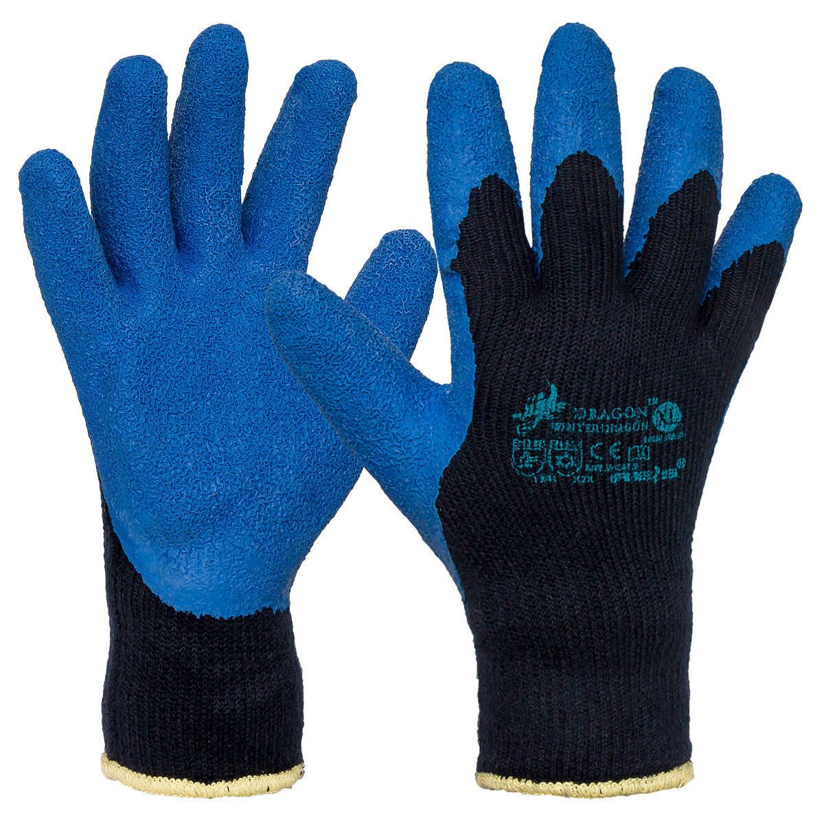 Winter-Arbeitshandschuhe Arbeit Winterhandschuhe Schutzhandschuhe Latex Acryl Warm Gefüttert