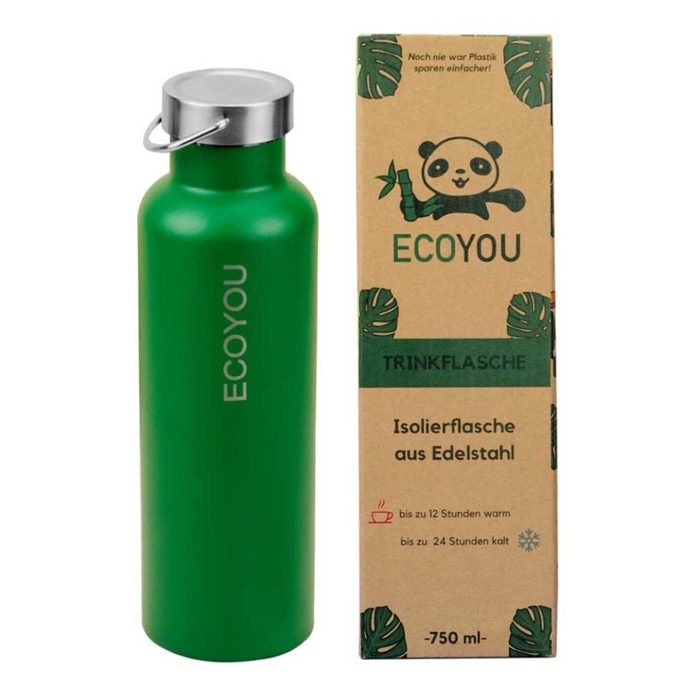 Trinkflasche Trinkflasche - Edelstahl Isolierflasche grün 750ml