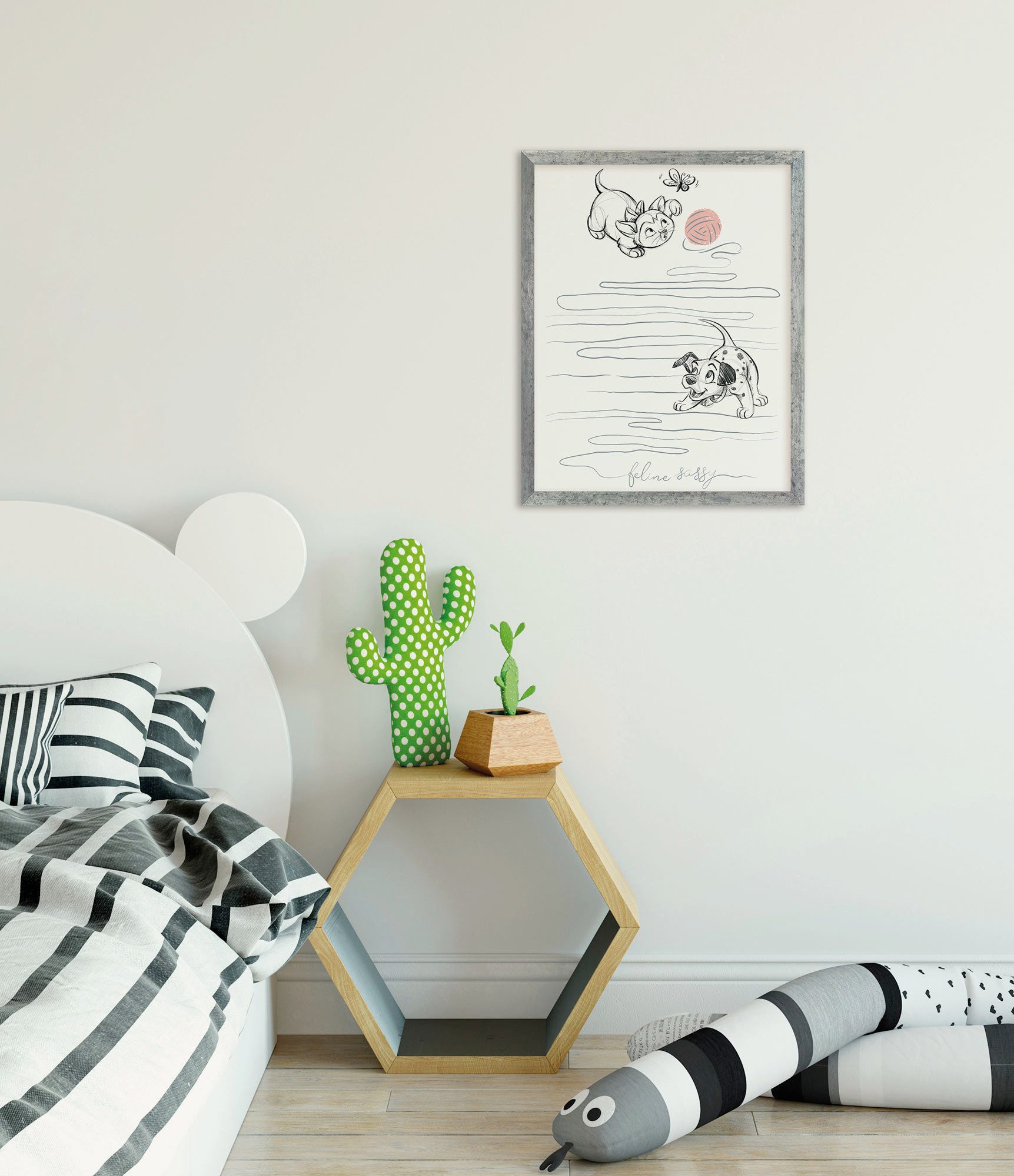 Komar Wandbild Disney Animals Dogs and Cats Playground, Disney (Set, 1 St), 30 x 40 cm (Breite x Höhe) - Kinderzimmer, Dekoration