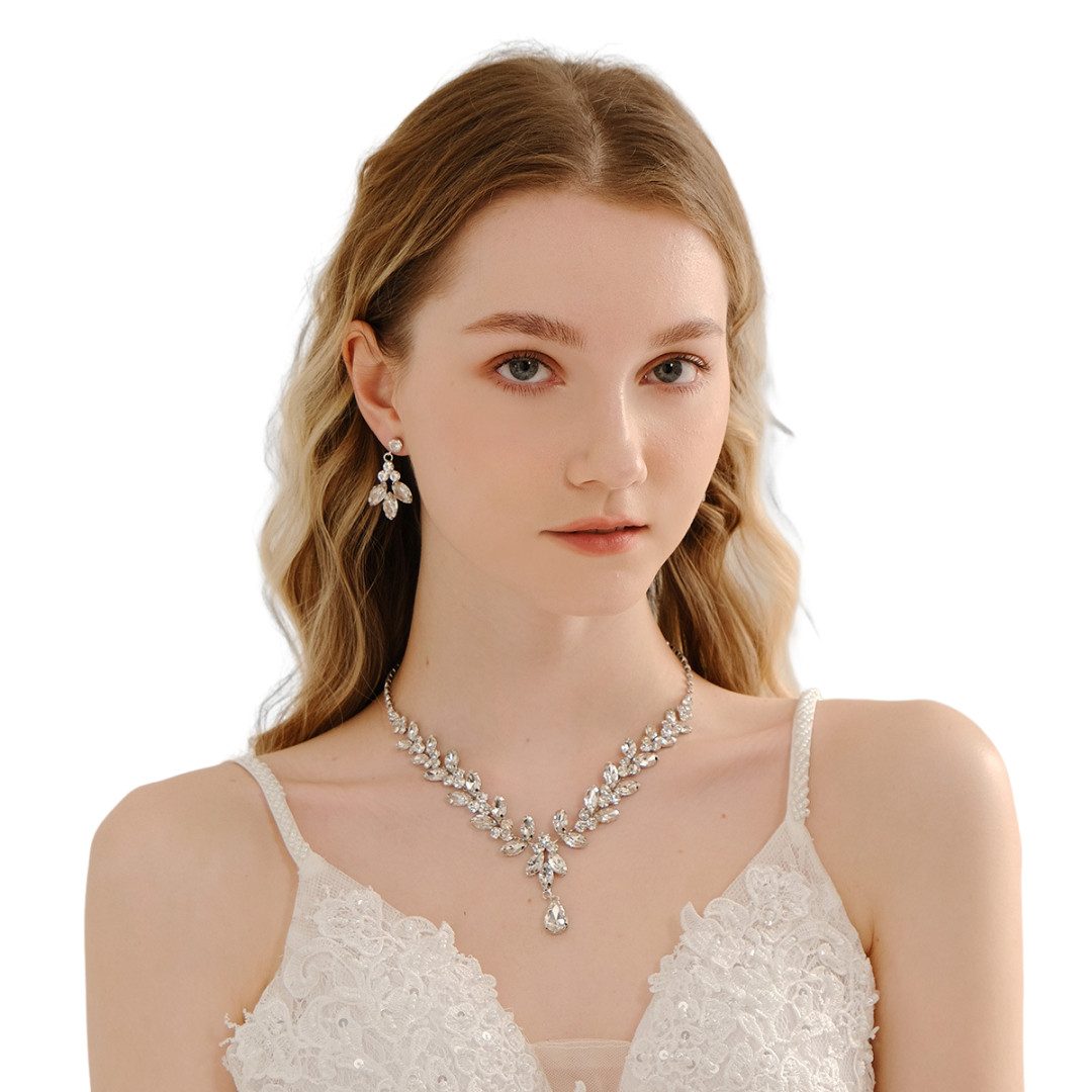 The Beauty House Ohrring und Ketten Set Brautschmuck Hochzeit Schmuck für W günstig online kaufen