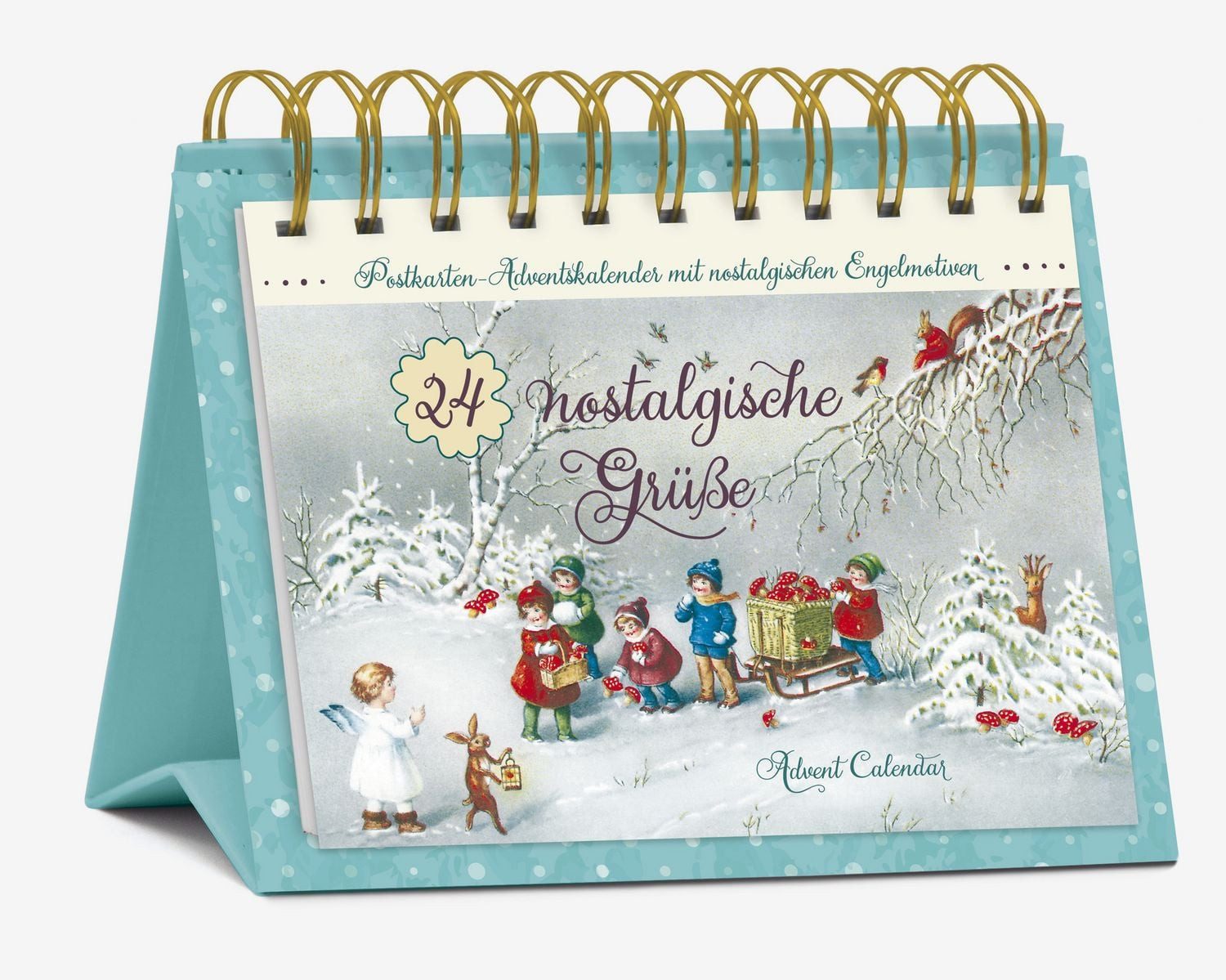 Korsch Verlag Wandkalender Postkarten-Adventskalender ""24 nostalgische Grüße""