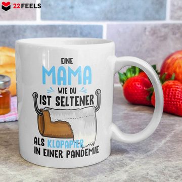 22Feels Tasse Mama Geschenk Muttertag Mutter Geburtstag Kaffee Frauen Weihnachten, Keramik, Made in Germany, Spülmaschinenfest