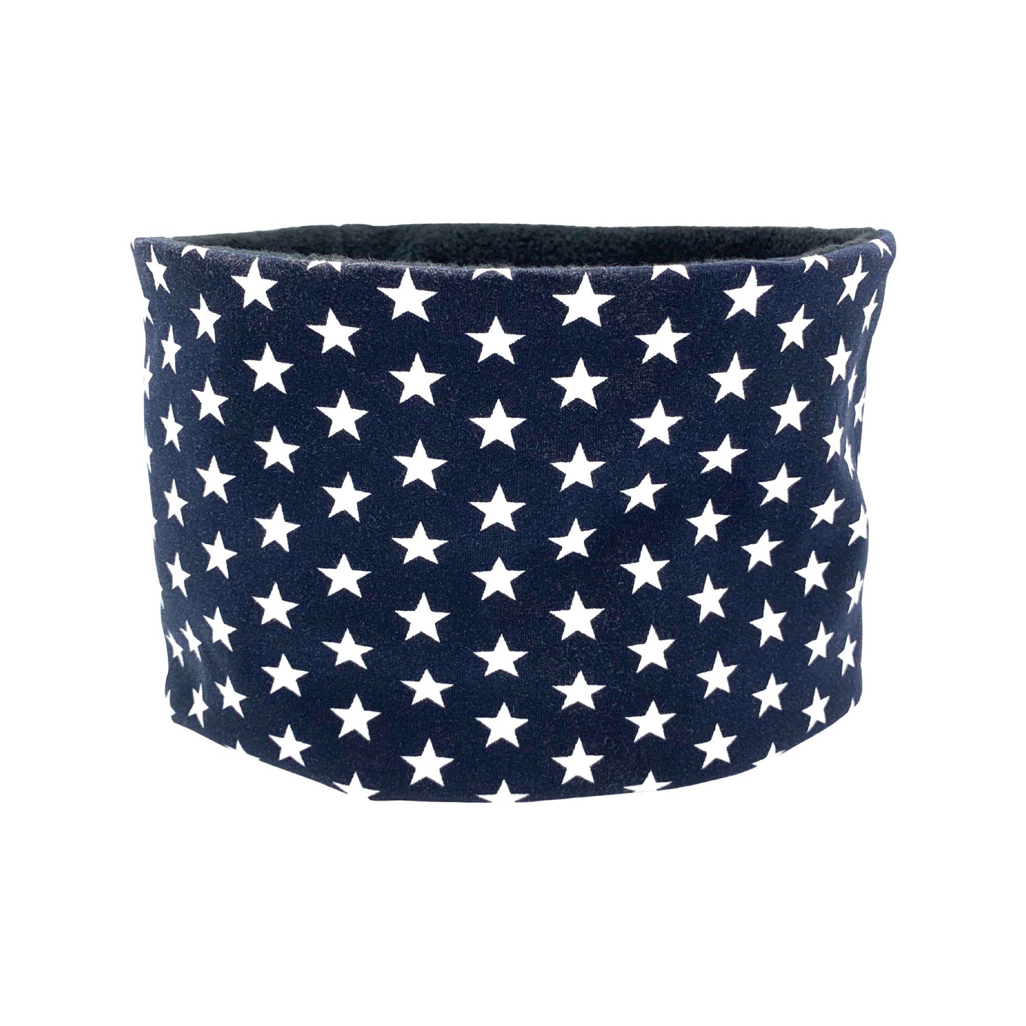 nadycat Beanie DARKBLUE & little white STARS (2-St., Beanie mit passendem Loop) handgefertigt aus der Lausitz