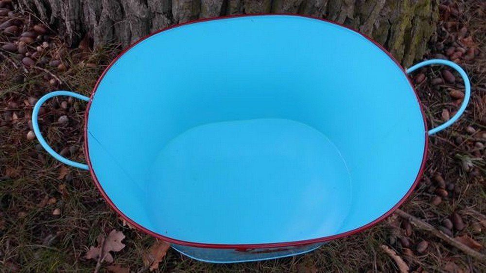 Deko-Impression Eiseimer Eiswanne Flaschenkühler Eis-Eimer Ocean Club Pearl Beach 40 cm türkis
