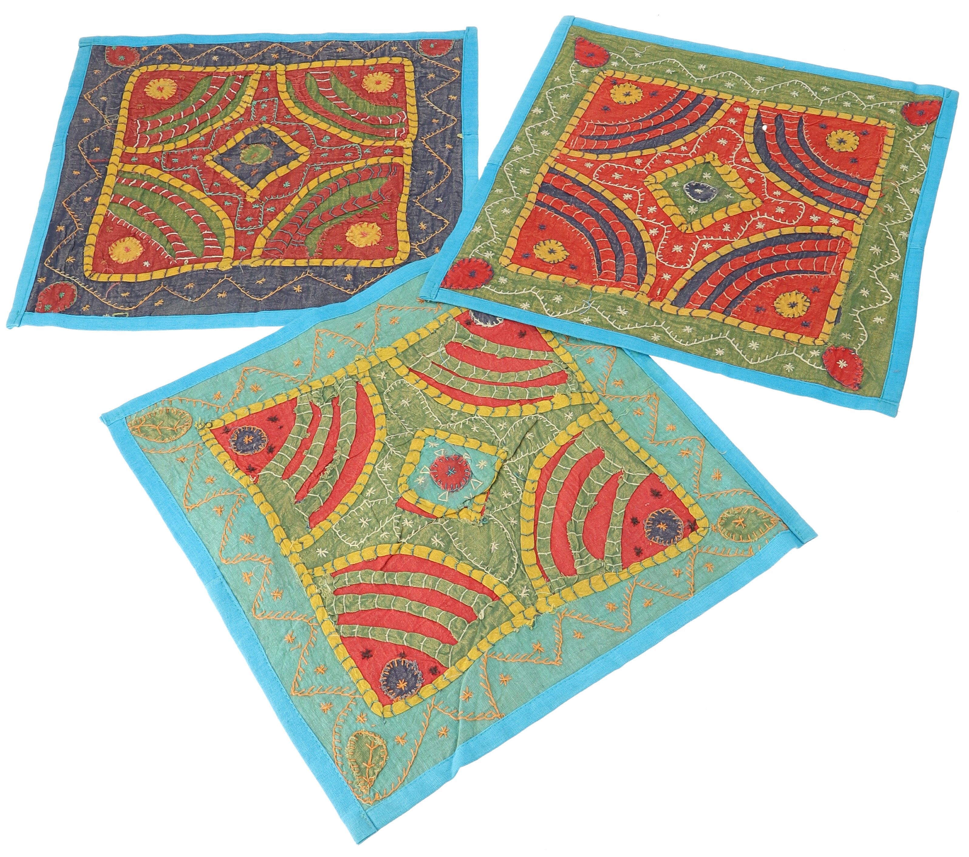 Guru-Shop Kissenbezüge Unikat Patchwork Dekokissenhülle, indische Boho..