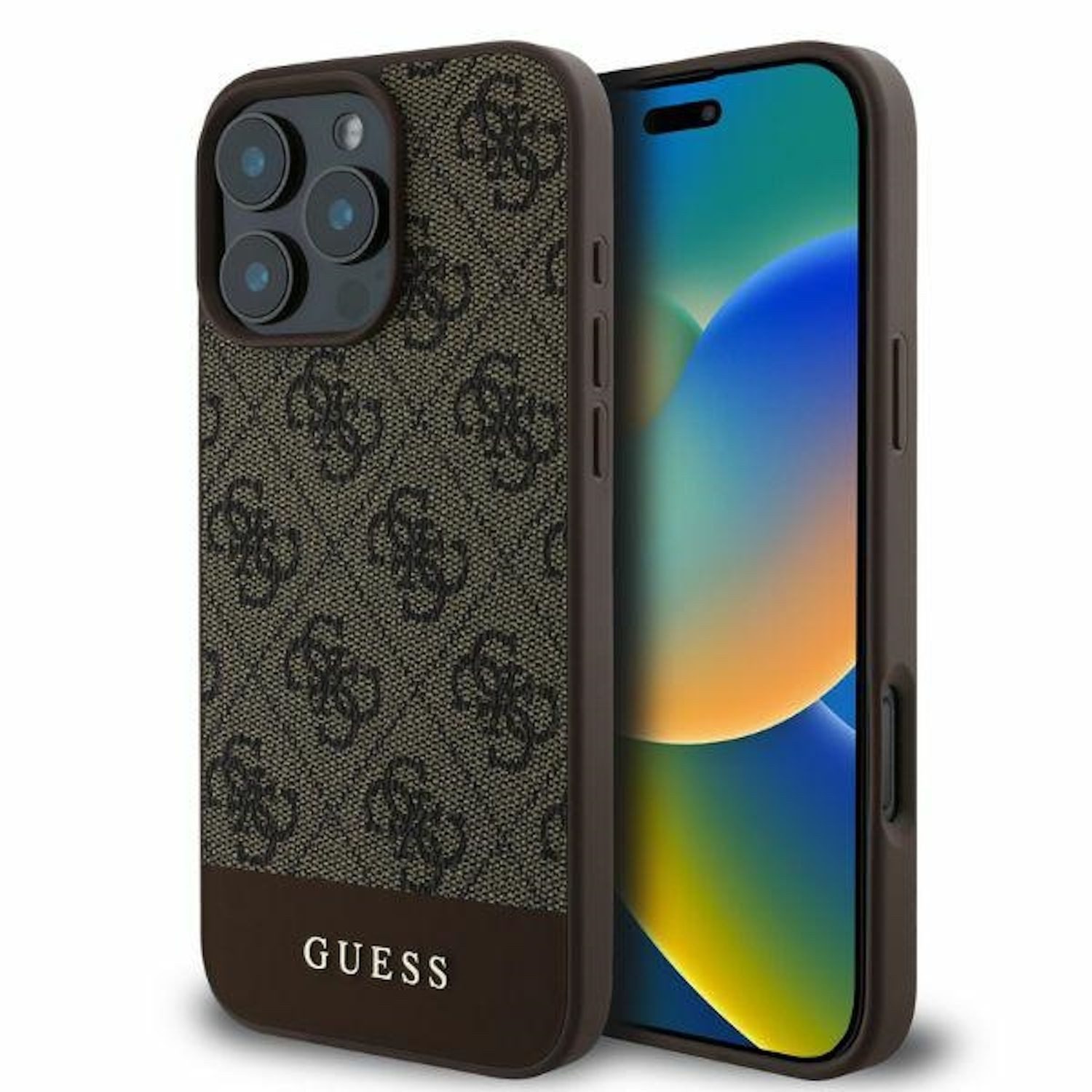 Smartphone-Hülle GUESS Apple iPhone 16 Pro Max Hardcase Design 4G Bottom Stripe Hülle