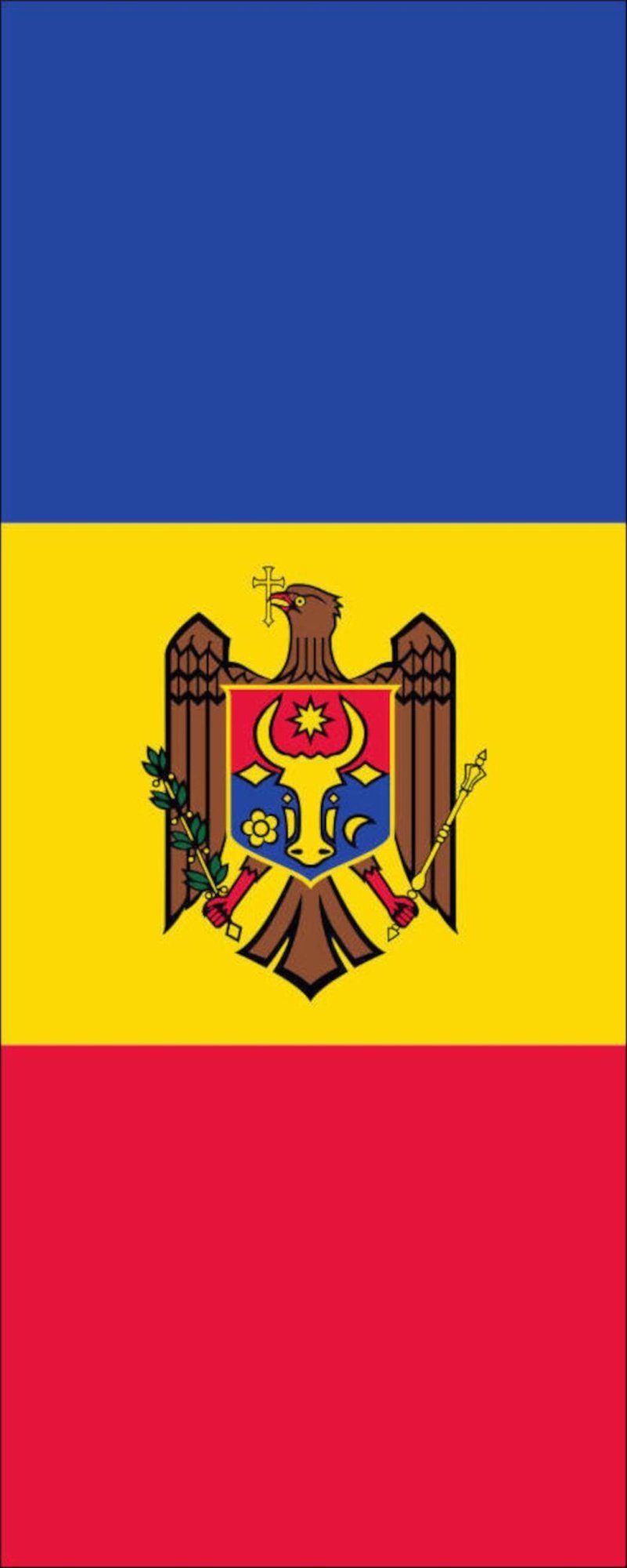 flaggenmeer Flagge Flagge Moldawien 110 g/m² Hochformat