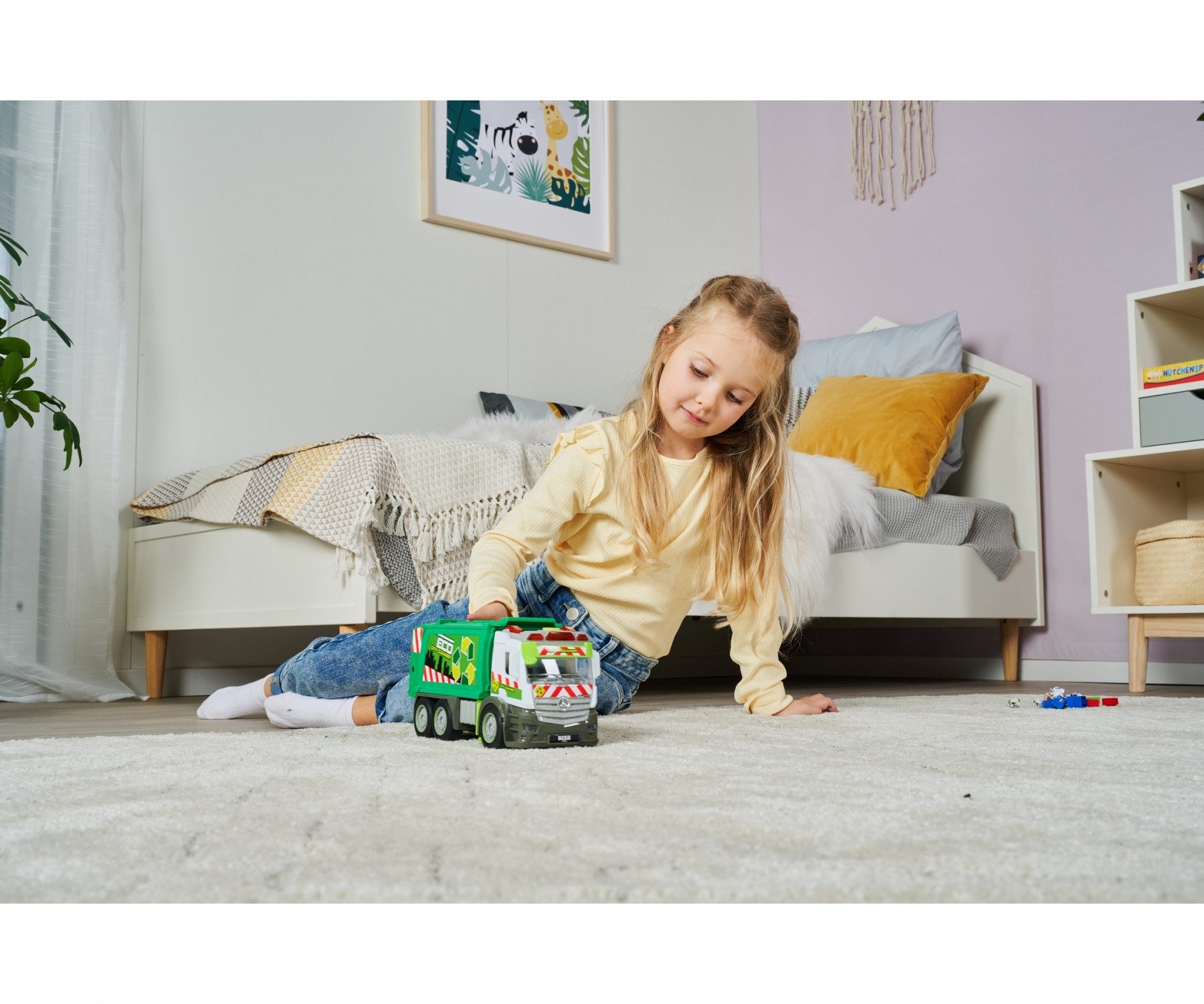 Dickie Toys Spielzeug-Müllwagen Action Truck Müllauto, mit Licht und Sound