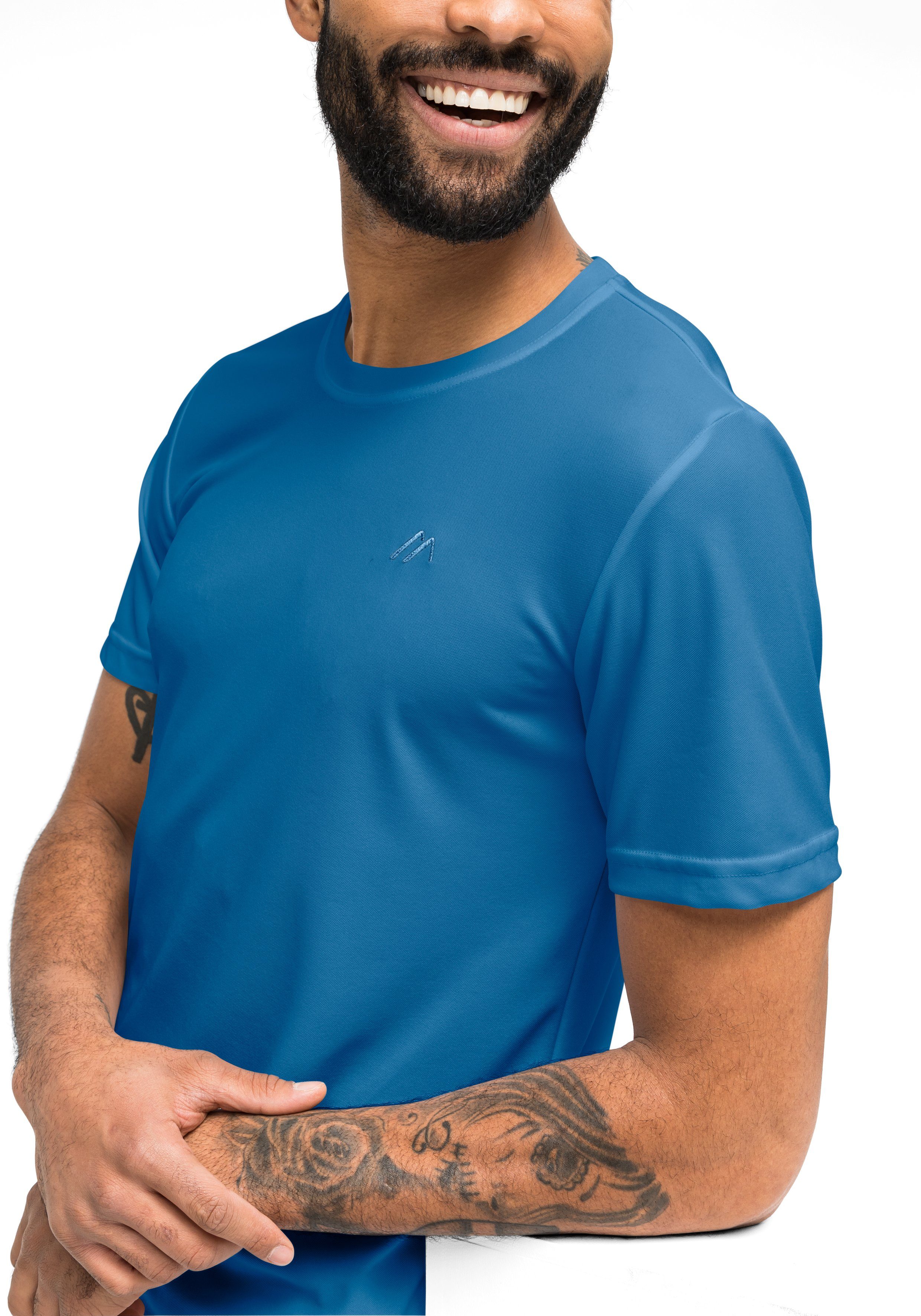 und für Walter saphirblau Funktionsshirt Maier ideal Freizeit Sports Sport