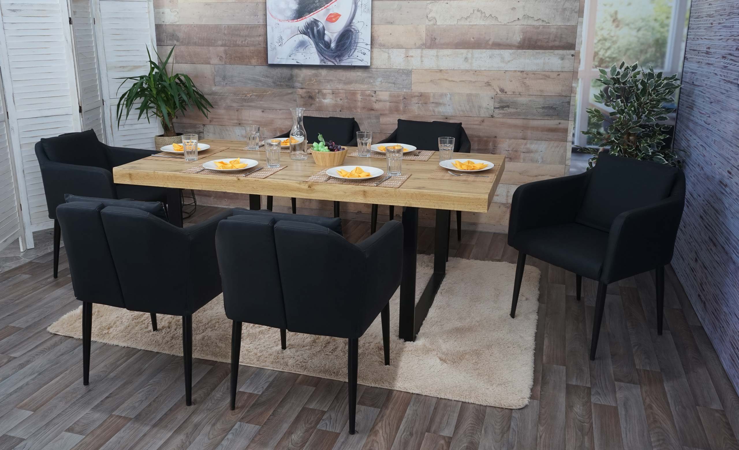 MCW Esszimmerstuhl MCW-H93-S-6 (Set, 6 St), 6er-Set, Bequeme Sitzpolsterung, Rückenkissen mit Reißverschluss