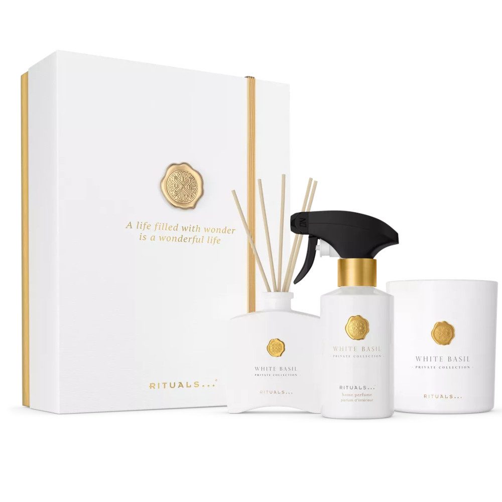 Rituals Pflege-Geschenkset Private Collection: Stäbchen 100 ml, Parfum 250 ml, Kerze 360 g