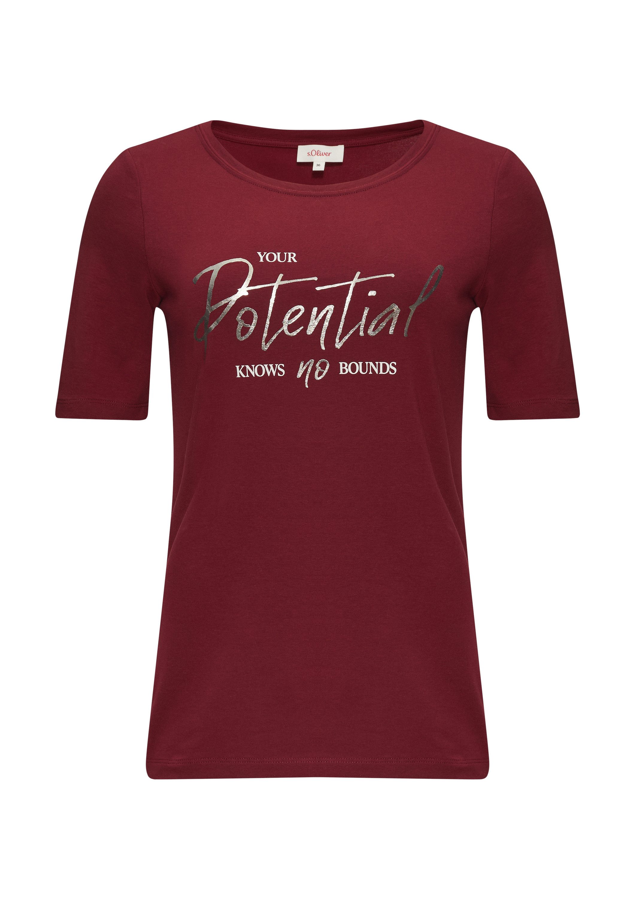 s.Oliver Kurzarmshirt T-Shirt T-Shirt mit Frontprint günstig online kaufen