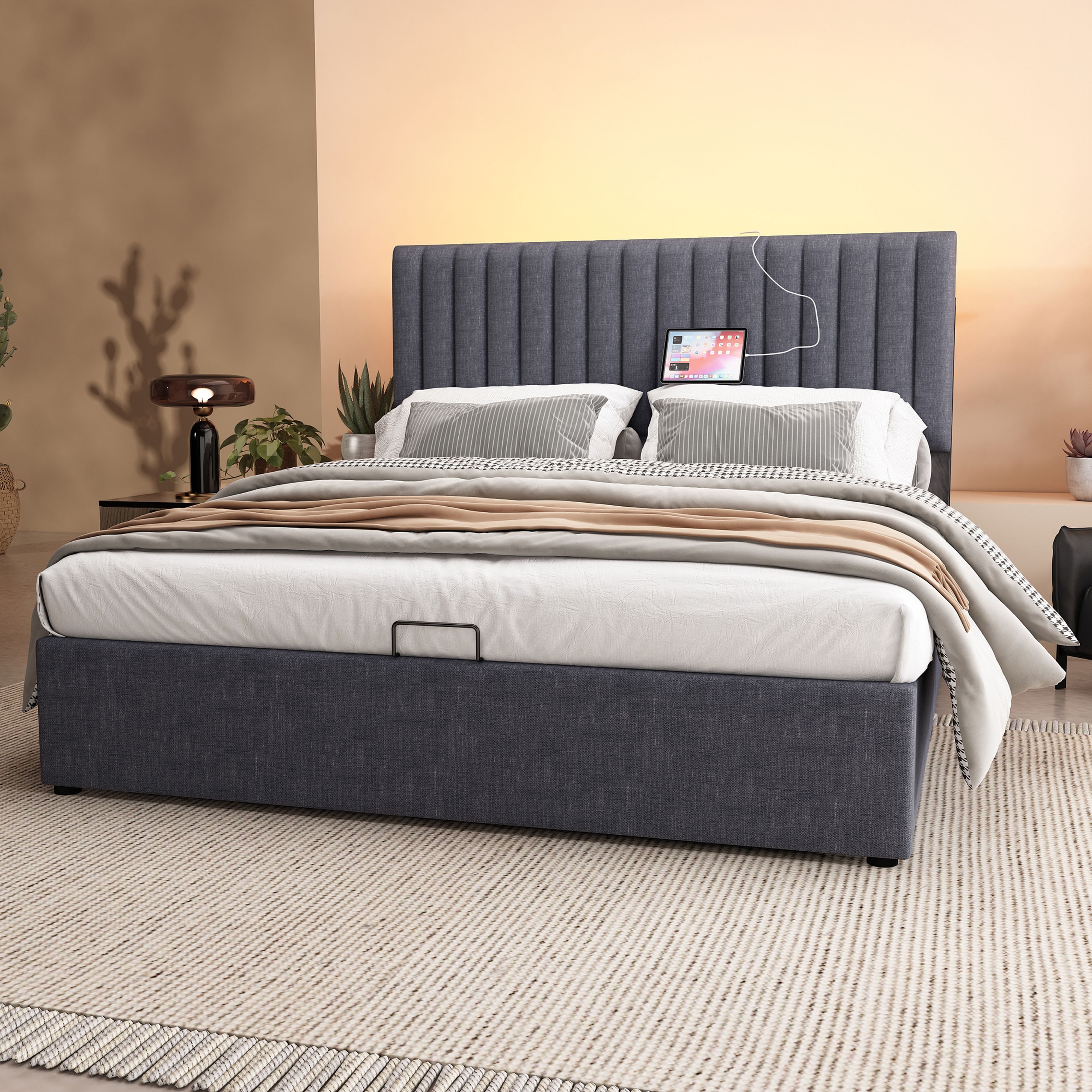 BlingBin Boxspringbett Polsterbett (Doppelbett LED App-Control günstig online kaufen