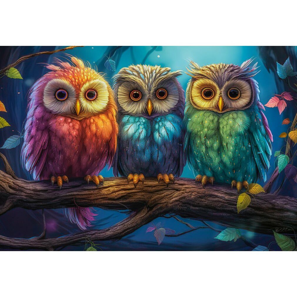 Castorland Puzzle Puzzle Drei kleine Eulen 1000 Teile, Puzzleteile