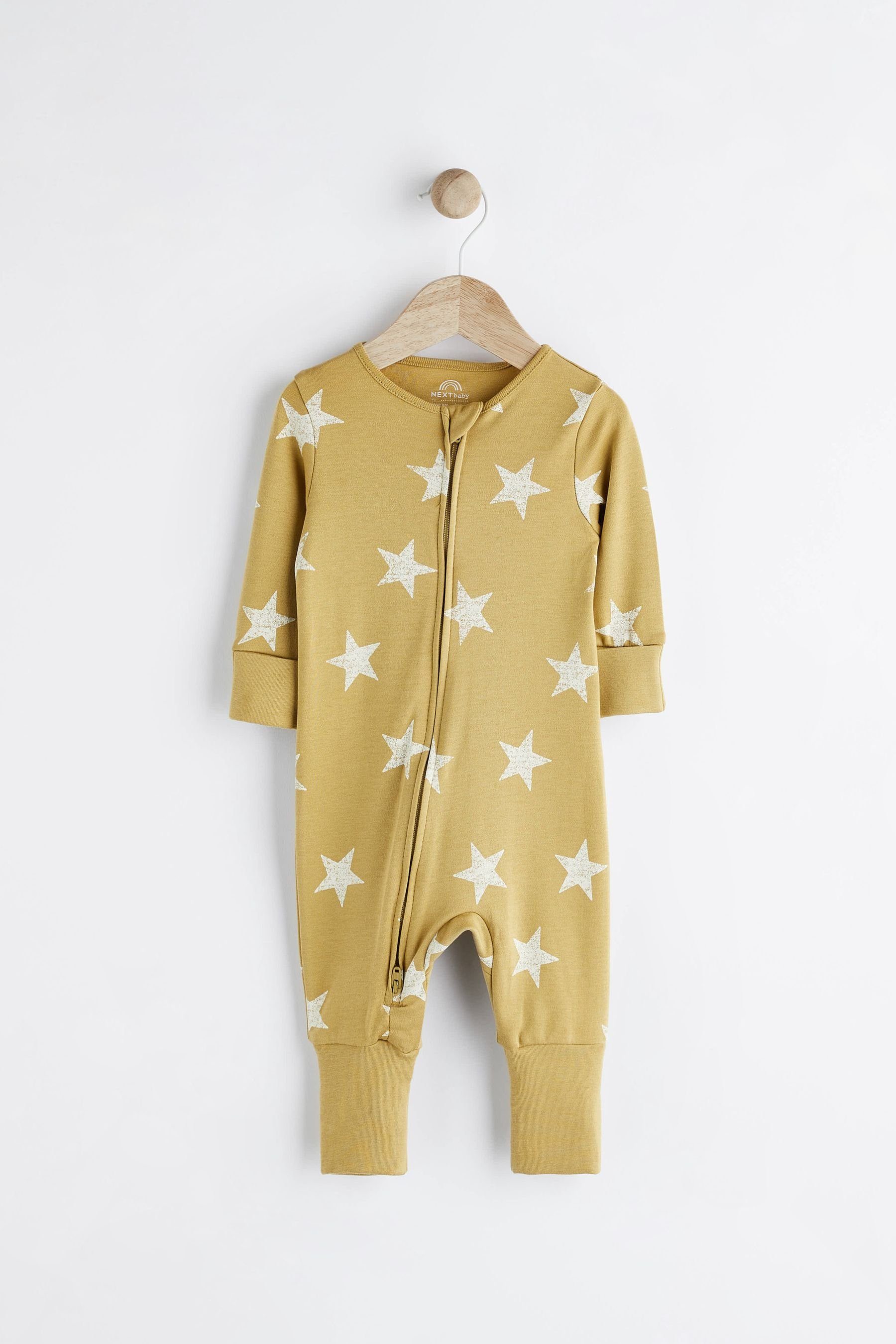 Next Schlafoverall Baby-Schlafanzüge mit Zwei-Wege-Reißverschluss (1-tlg) Chartreuse Yellow