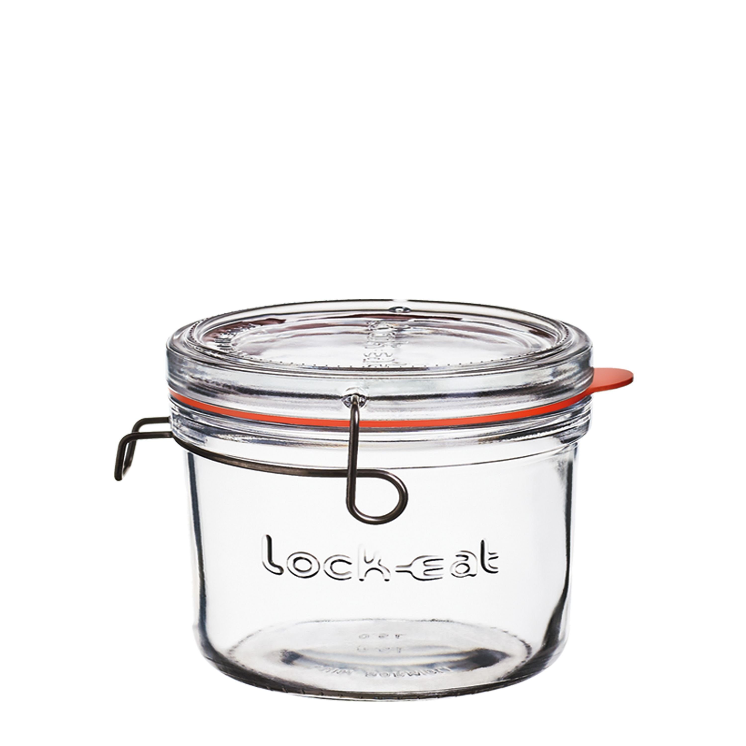 Deckel Lock-Eat Luigi Vorratsglas mit Set 0,75L, 2er 0,5L + - Bormioli Glas Einmachgläser