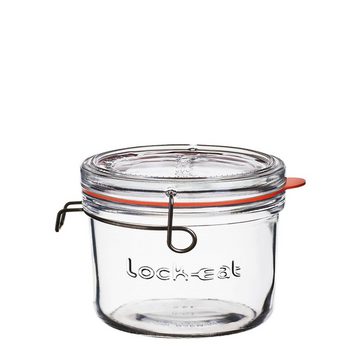 Luigi Bormioli Vorratsglas 2er Set Lock-Eat Einmachgläser mit Deckel - 0,5L + 0,75L, Glas