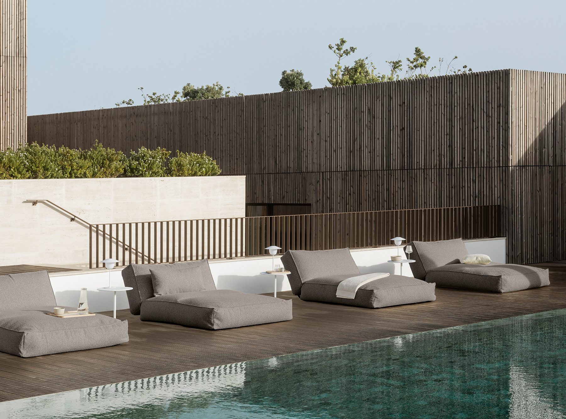 blomus Gartenliege -STAY- Outdoor-Bett 120x190cm: Urlaubsgefühle im Außenbereich, Outdoor, Bett, Garten, Terrasse, Komfort, robust, pflegeleicht, wetterfest