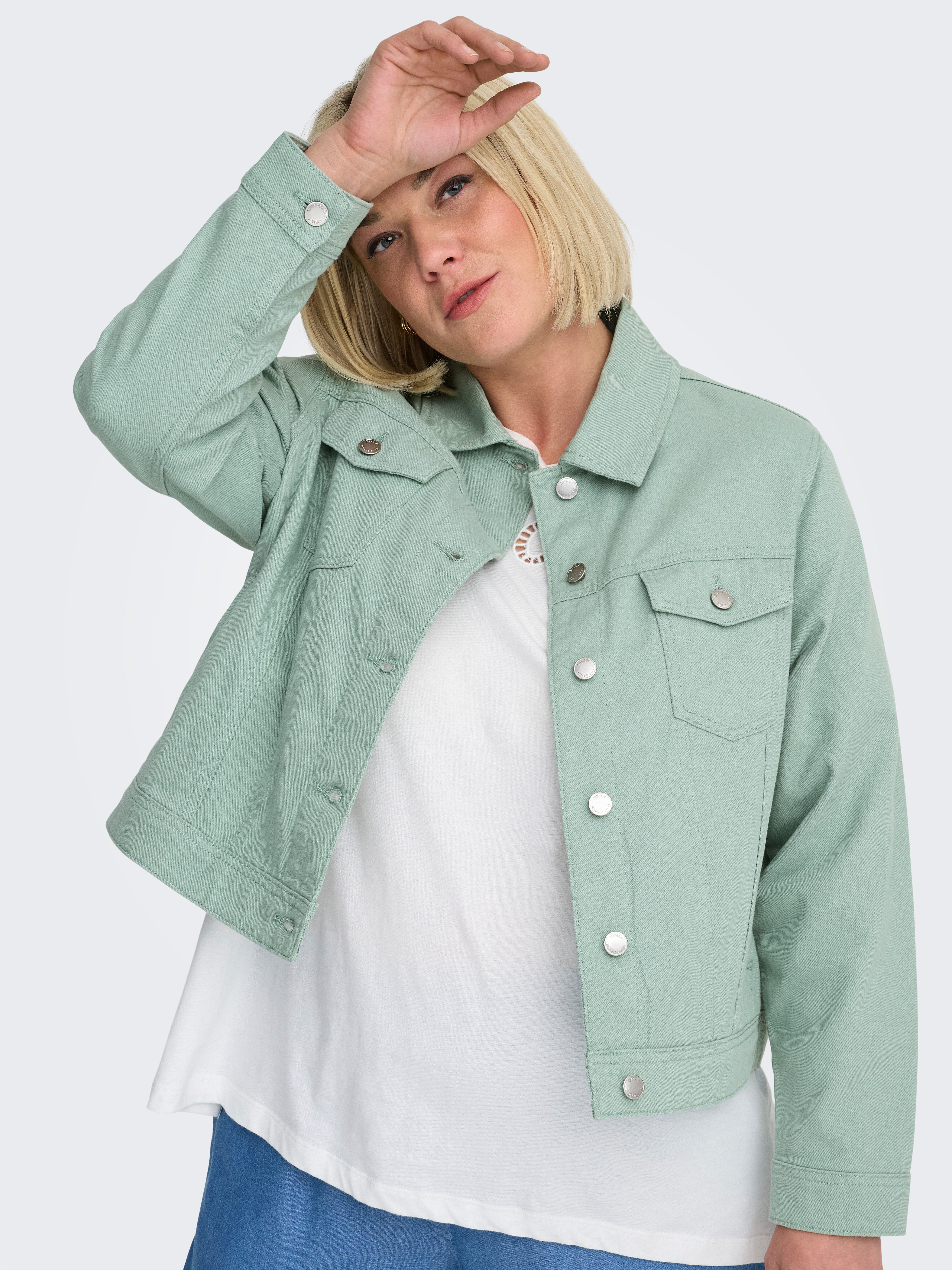 ONLY CARMAKOMA Jeansjacke CARTIA L/S COLORED JACKET CC PNT günstig online kaufen
