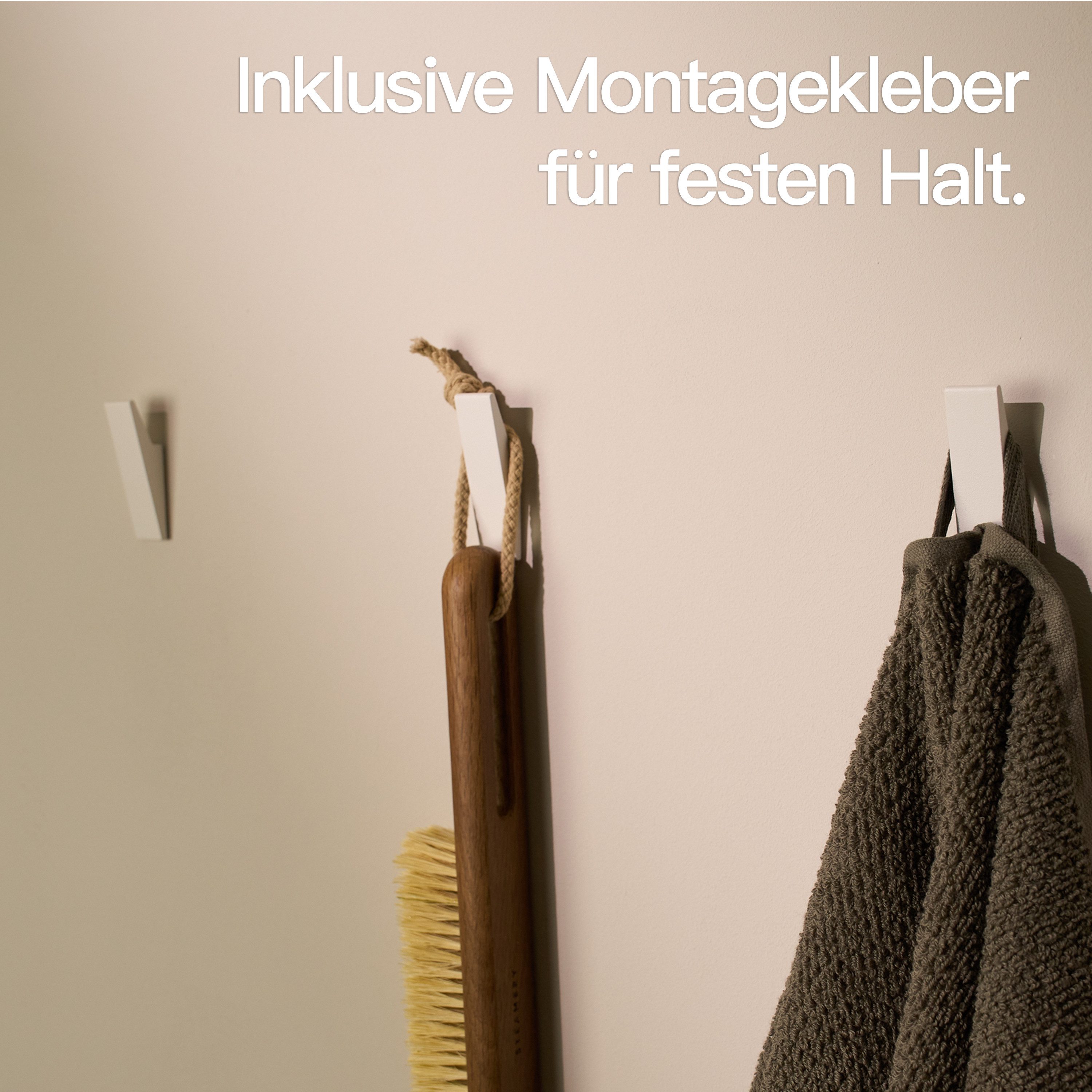 Designfabrik Hamburg Handtuchhaken DFHH KH, (4x Wandhaken), rostfrei, pulverbeschichtet, eloxiert, sandgestrahlt – Bild 4 von 5